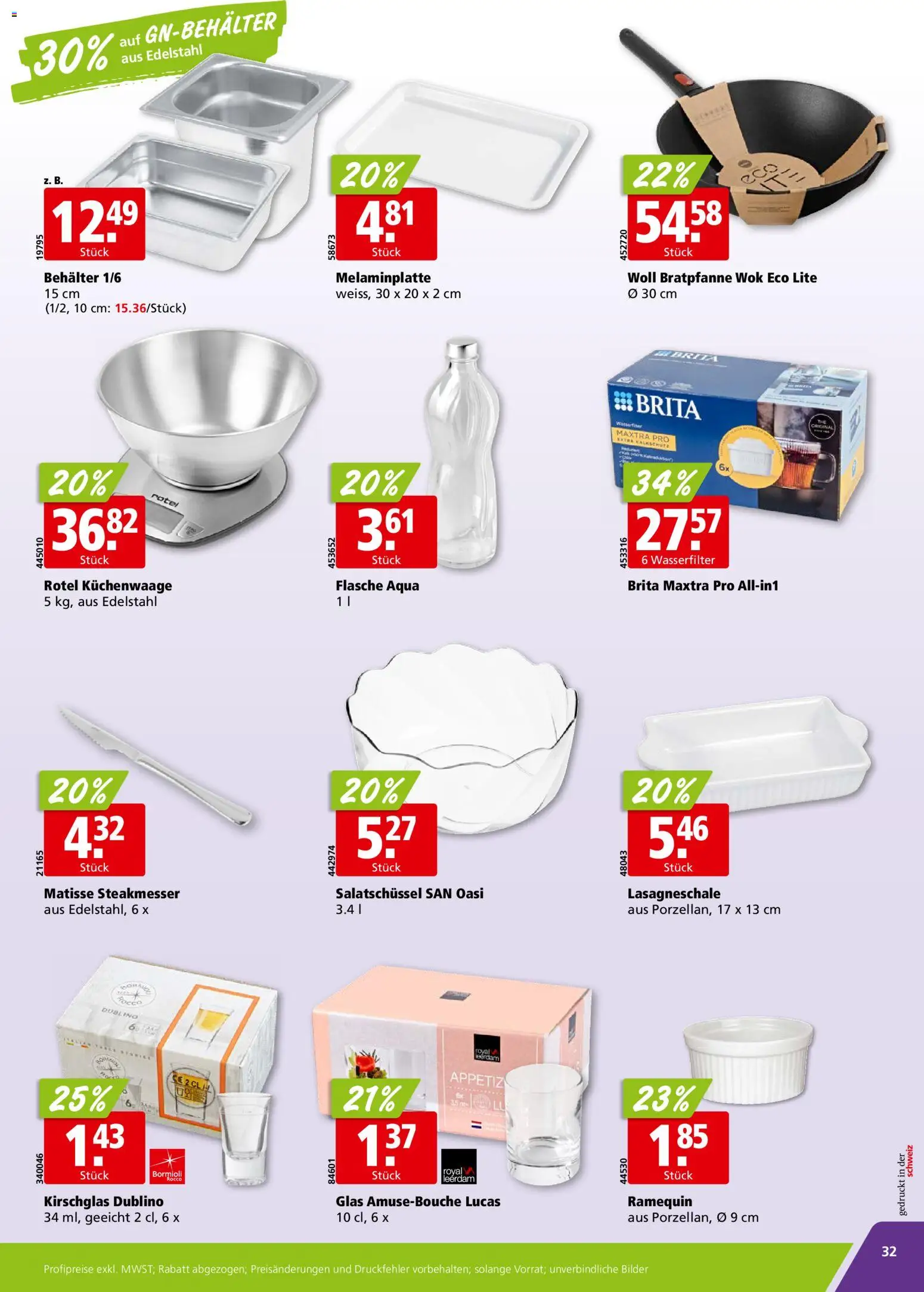 Aligro aktionen Chavannes, Matran, Genf, Sitten – gültig ab 11.05.2026 | Seite: 32 | Produkte: Wok, Bilder