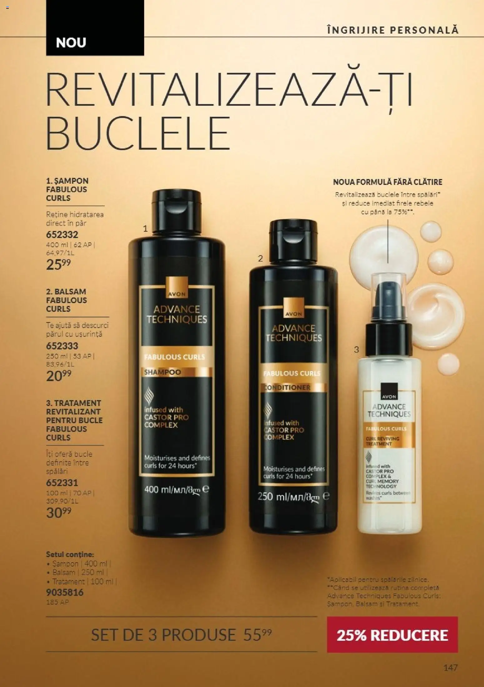 Noul catalog Avon – valabil de la 01.10.2026 | Pagină: 147 | Produse: Șampon, Balsam