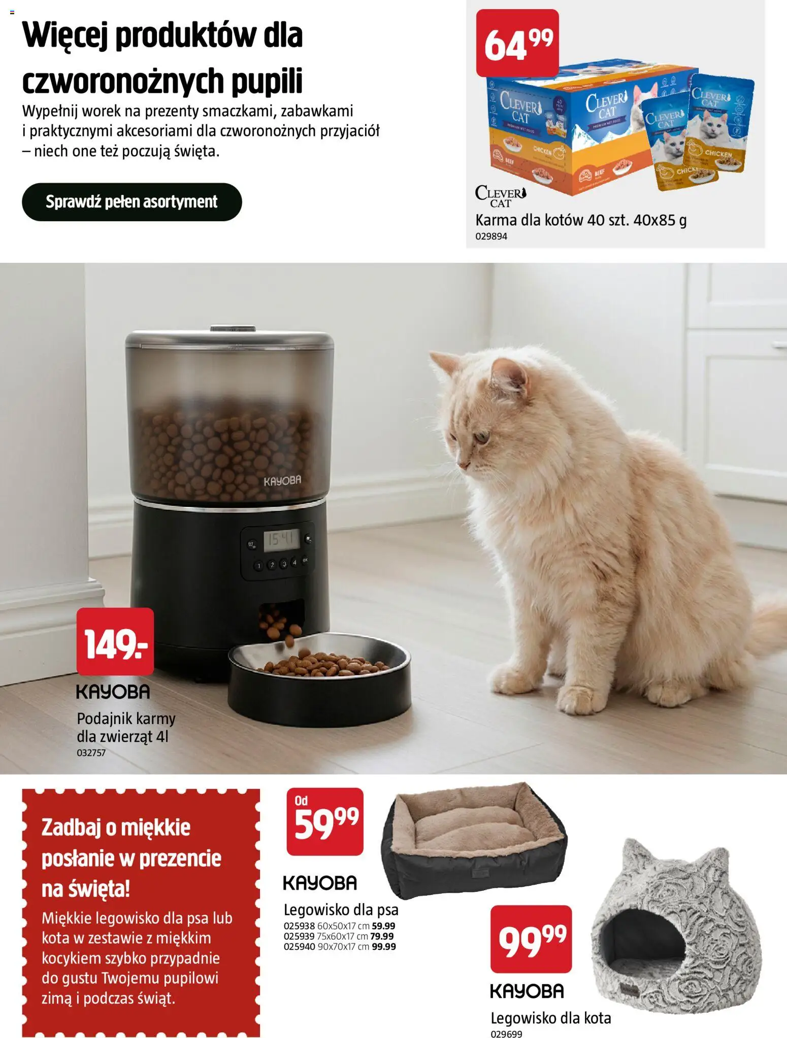 Jula gazetka - Zorganizuj całe Święta w niskich cenach od 22.10.2026 | Strona: 50 | Produkty: Legowisko dla kota, Legowisko dla psa, Karma dla kotów, Karma