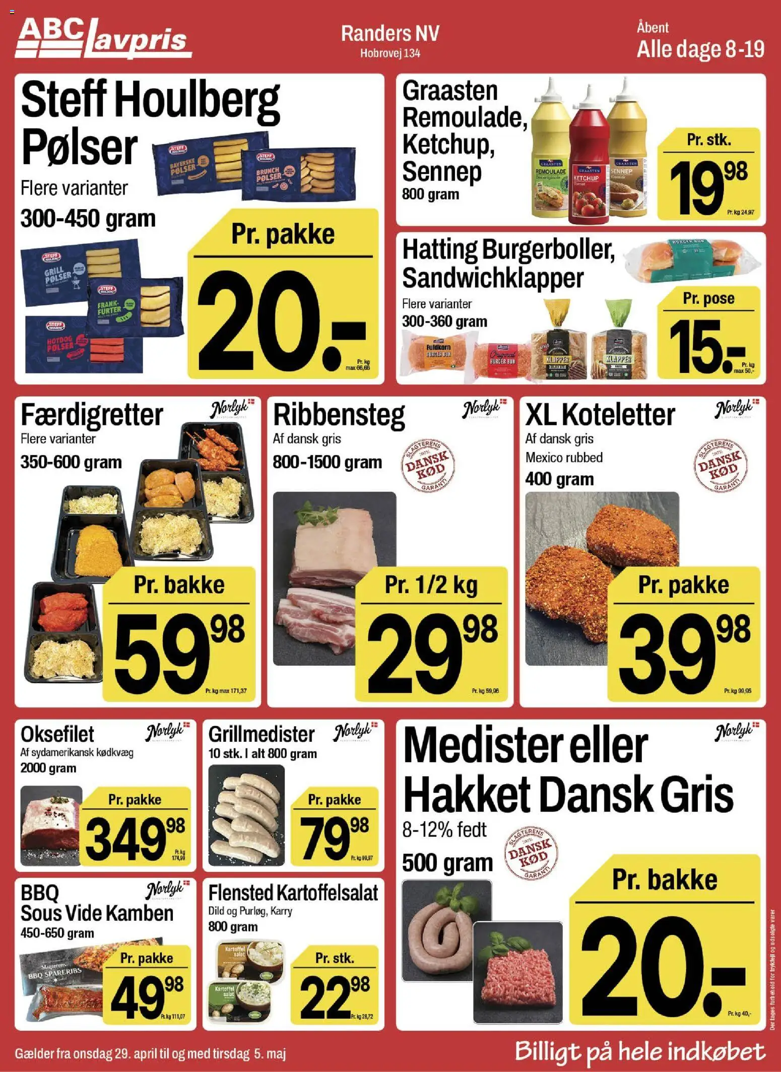 Abc Lavpris tilbudsavis – gyldig fra 29.04.2026 | Side: 7 | Produkter: Kartoffelsalat, Ketchup, Sennep, Grill