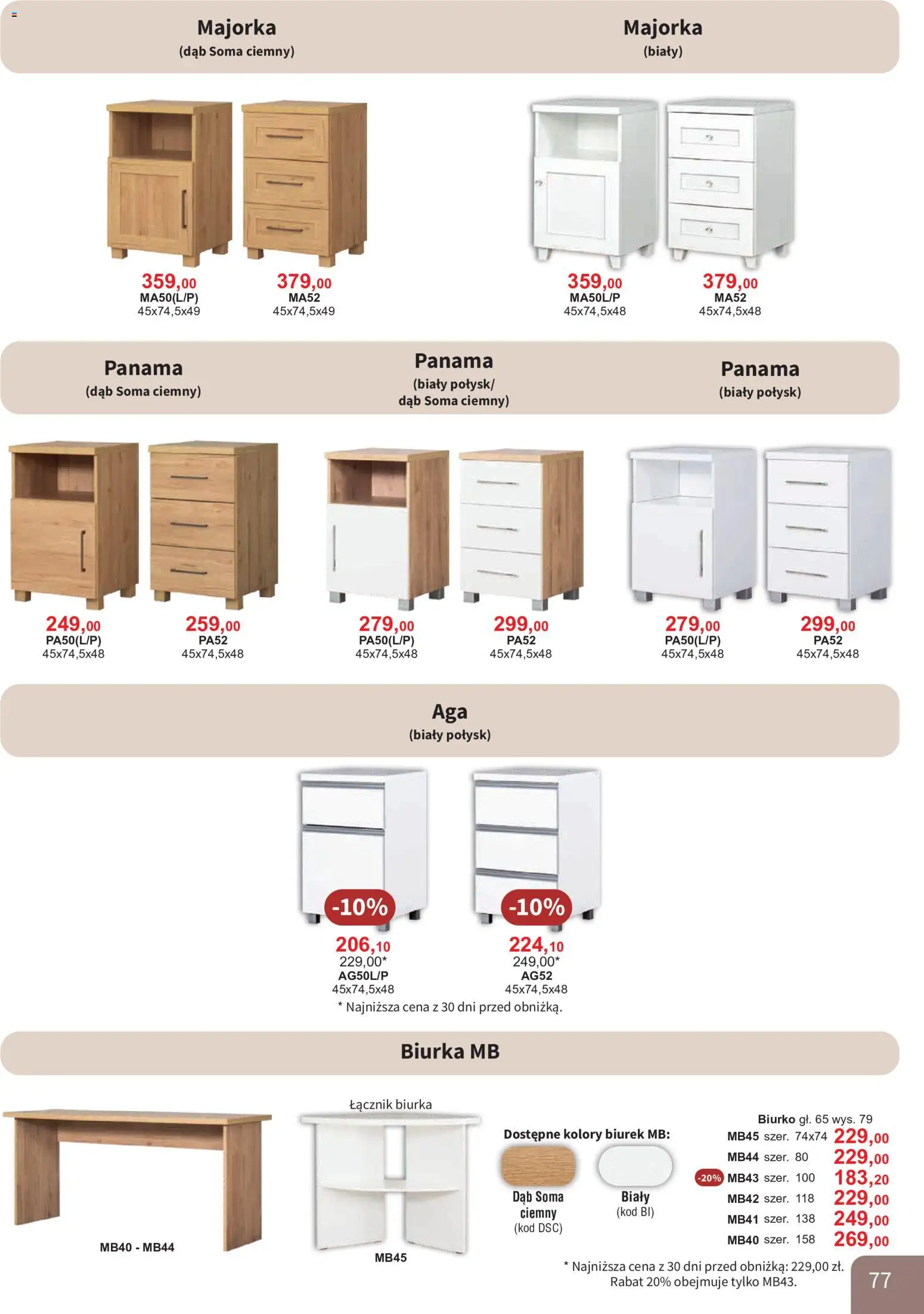 Bodzio Katalog od 01.08.2026 | Strona: 77 | Produkty: Biurko