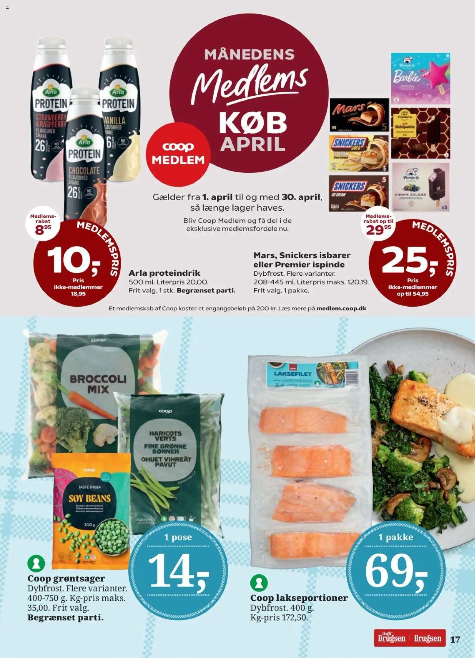 Dagli'Brugsen tilbudsavis – gyldig fra 24.04.2026 | Side: 17 | Produkter: Broccoli, Bønner, Is, Grønne Bønner