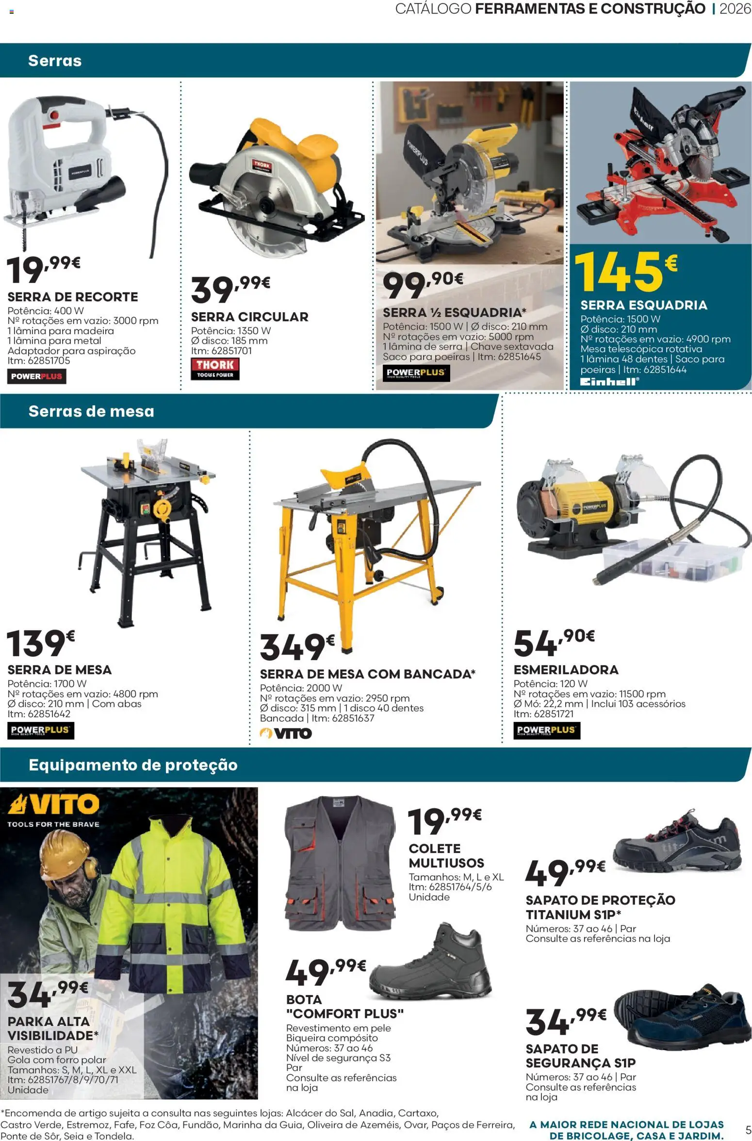 BricoMarché Folheto 10 - Catálogo Ferramentas e Construção │ válido de 16/07/2026 | Página: 5 | Produtos: Adaptador, Bancada, Ferramentas, Colete