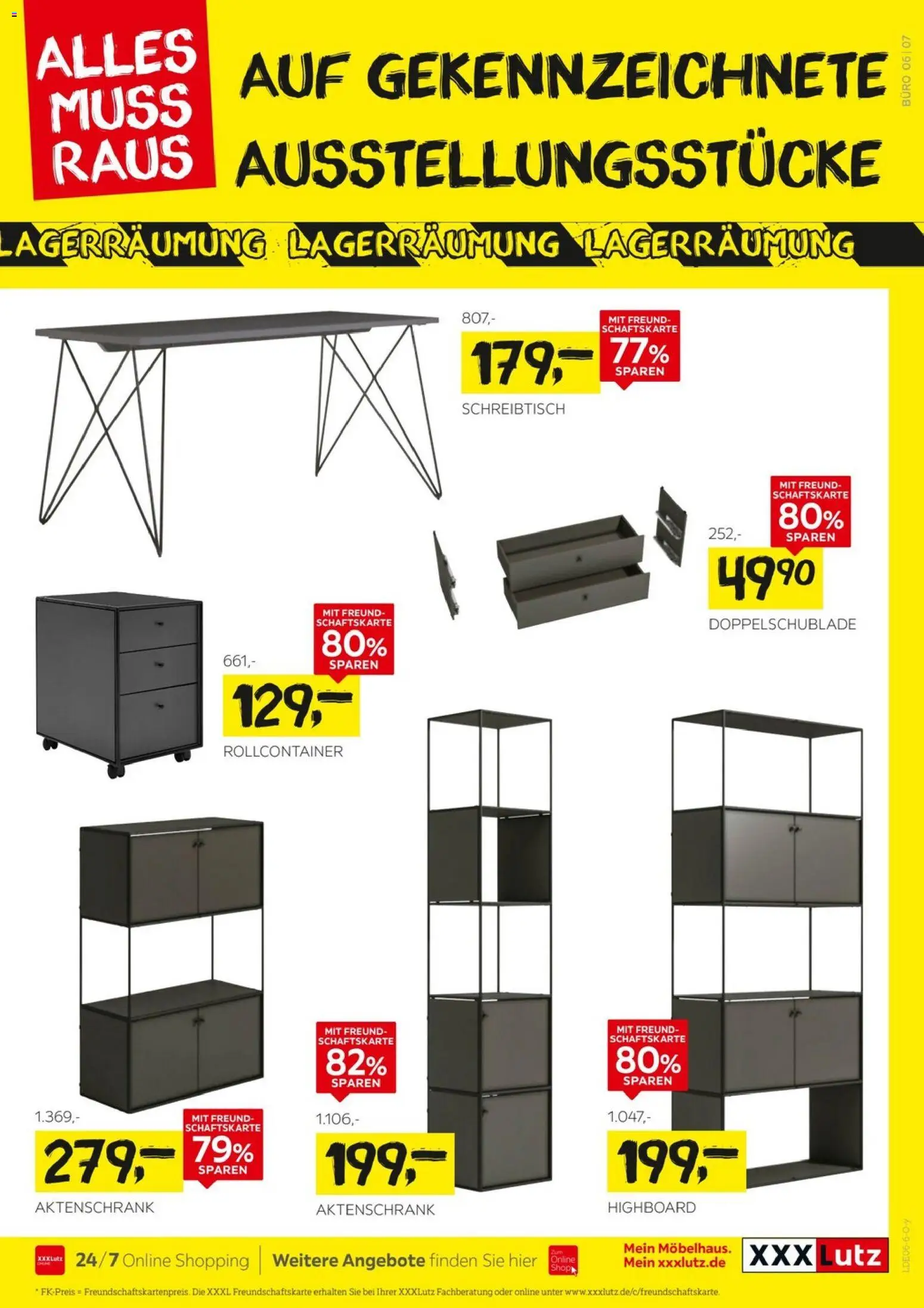 XXXLutz Größte Lagerräumung – gültig ab 13.06.2026 | Seite: 7 | Produkte: HIghboard, Rollcontainer