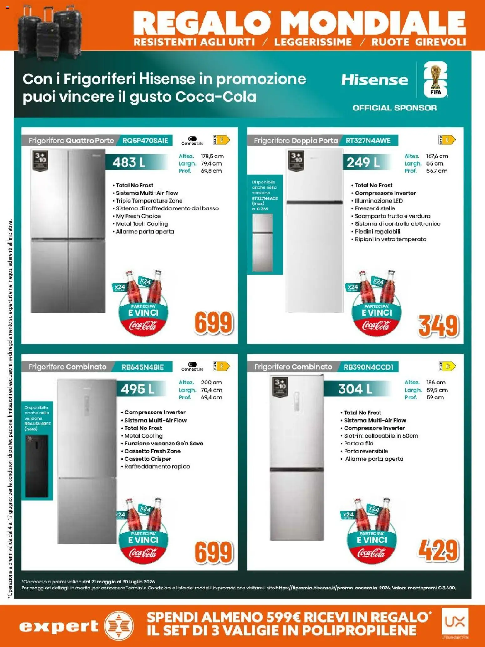 Volantino Expert del 04.06.2026 | Pagina: 32 | Prodotti: Compressore, Freezer, Frigorifero, Coca Cola