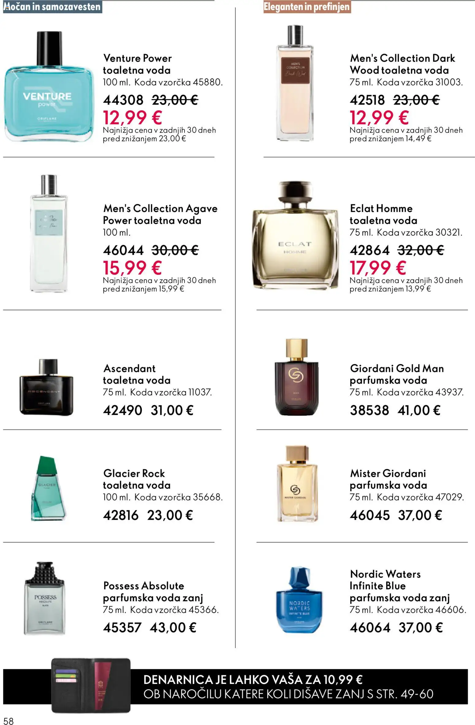 Novi Oriflame katalog ponudbe – veljaven od 03.06.2026 | Stran: 58 | Izdelki: Voda, Denarnica, Toaletna voda, Parfumska voda