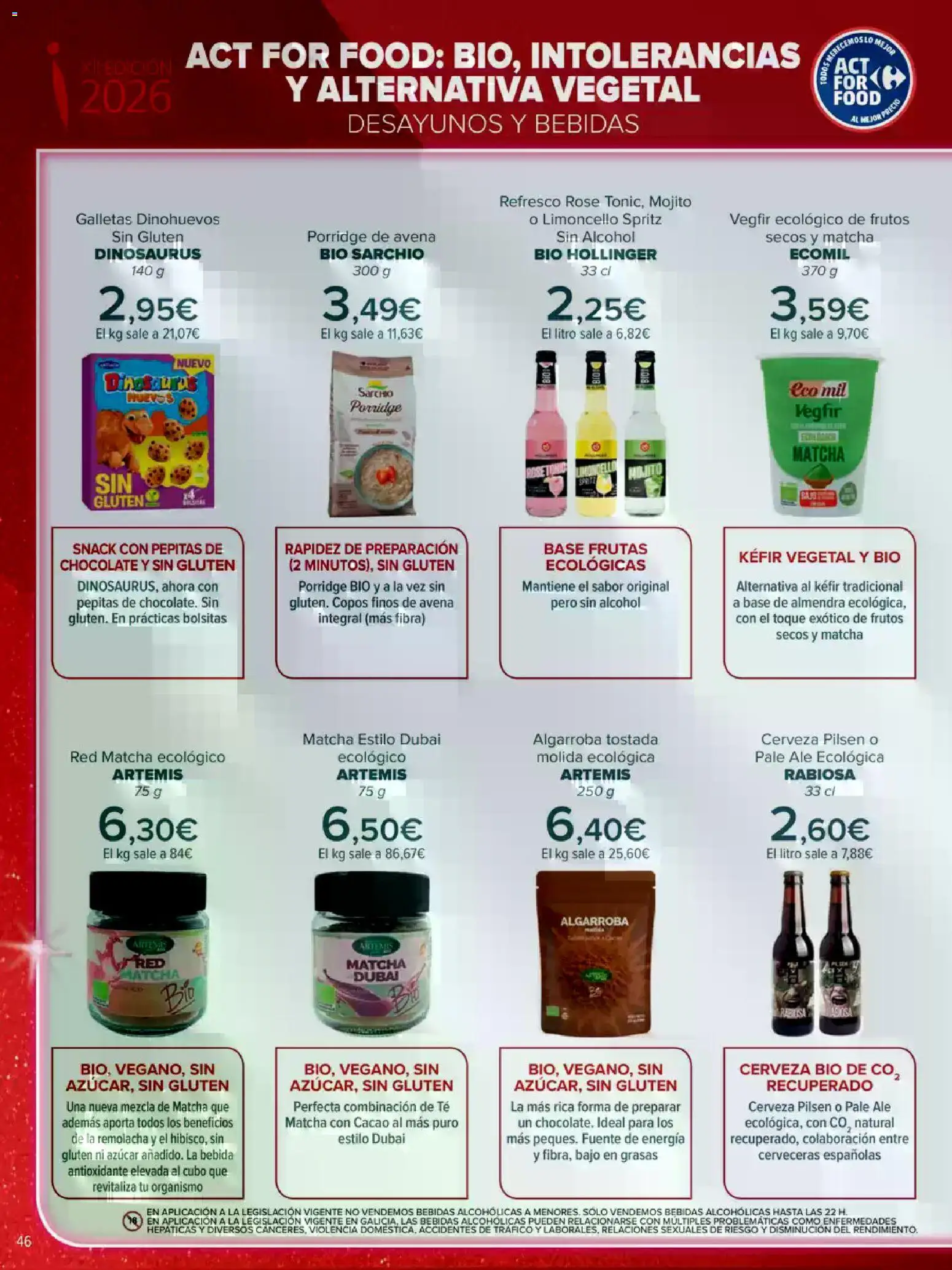 Carrefour Innovación │ válido desde el 05.05.2026 | Página: 46 | Productos: Chocolate, Cerveza, Té, Galletas