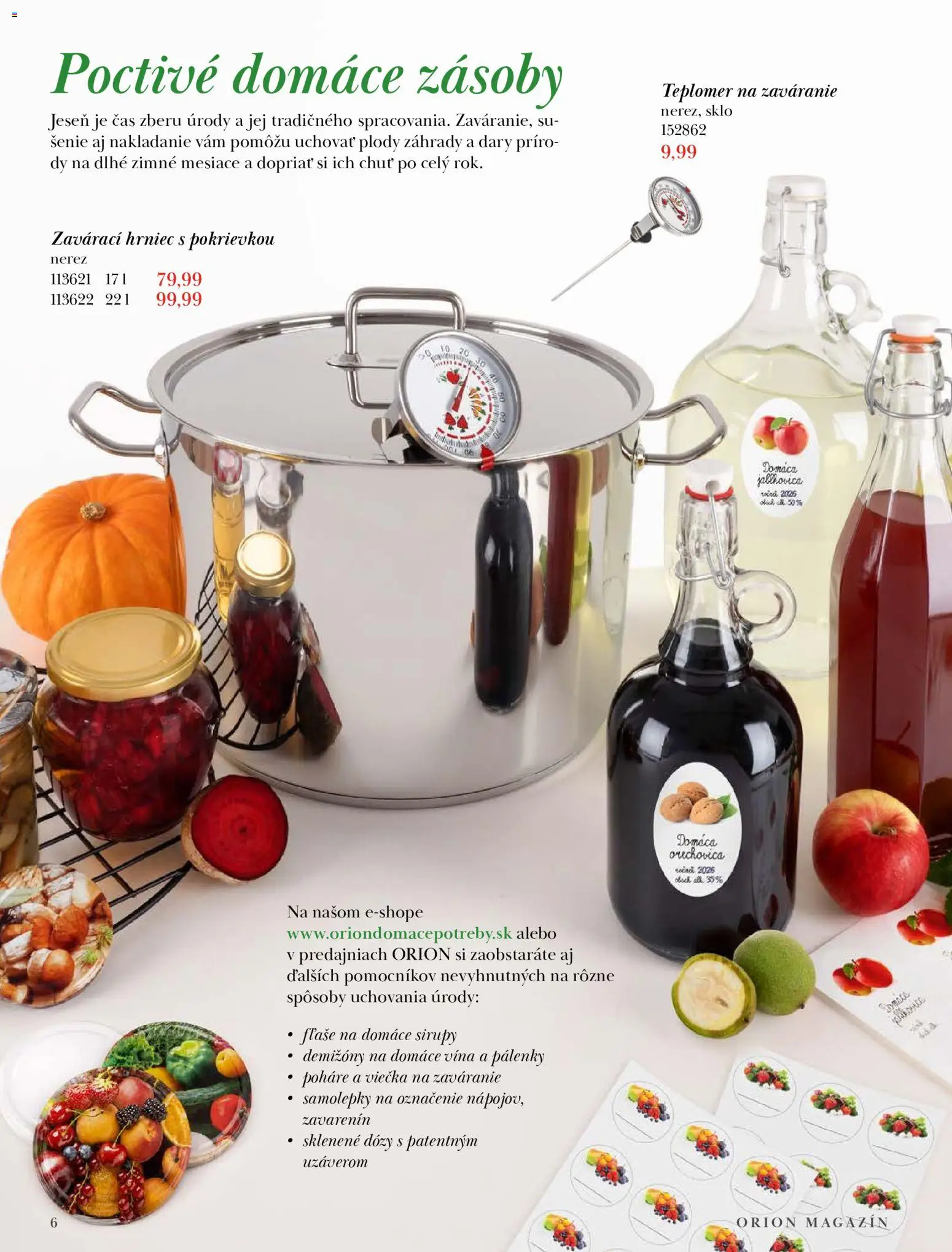 Nové Orion akcie – leták je platný od 22.09.2026 | Strana: 6 | Produkty: Teplomer, Poháre