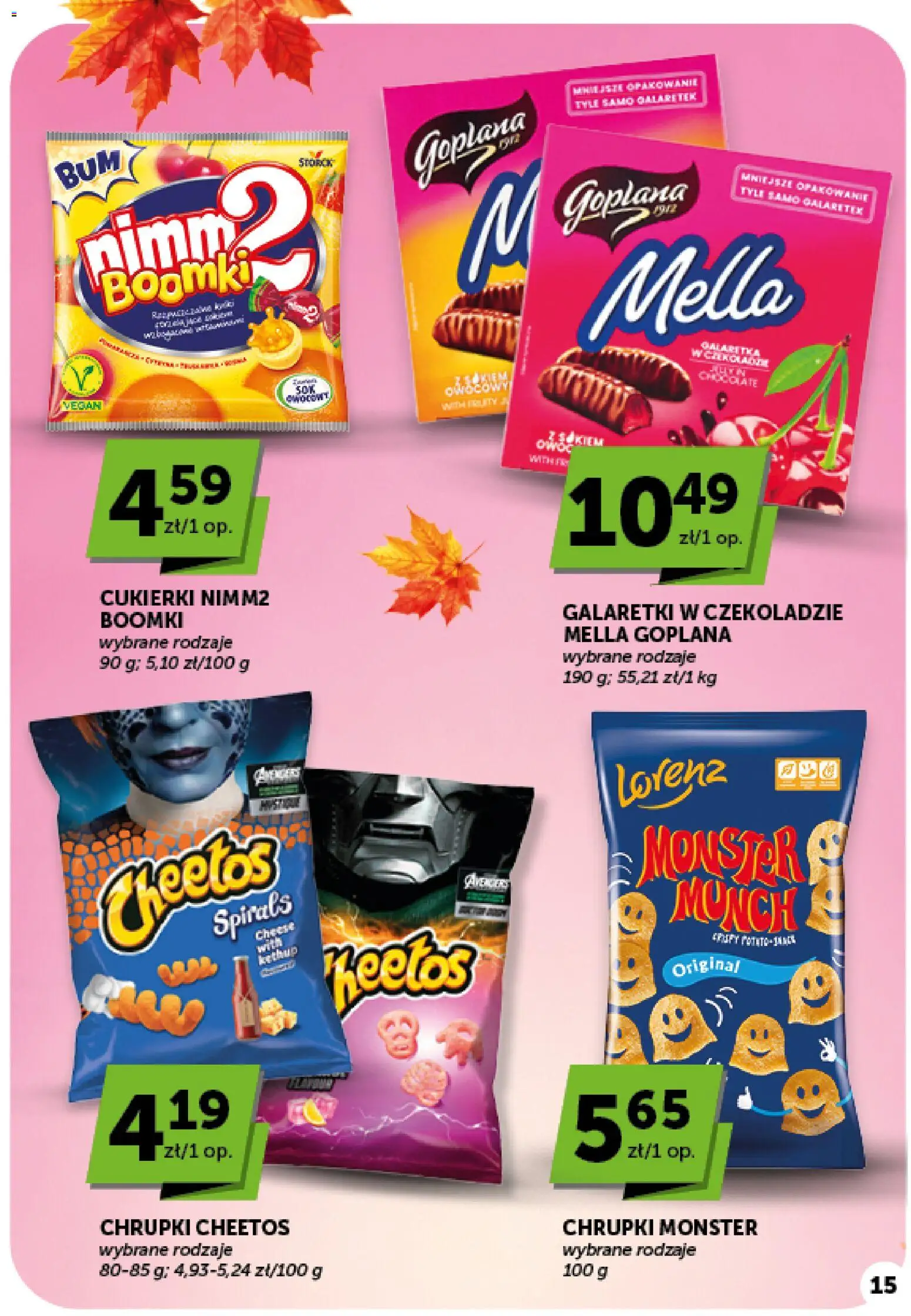 ABC gazetka - Minimarket od 15.10.2026 | Strona: 15 | Produkty: Galaretki, Chrupki, Cukierki
