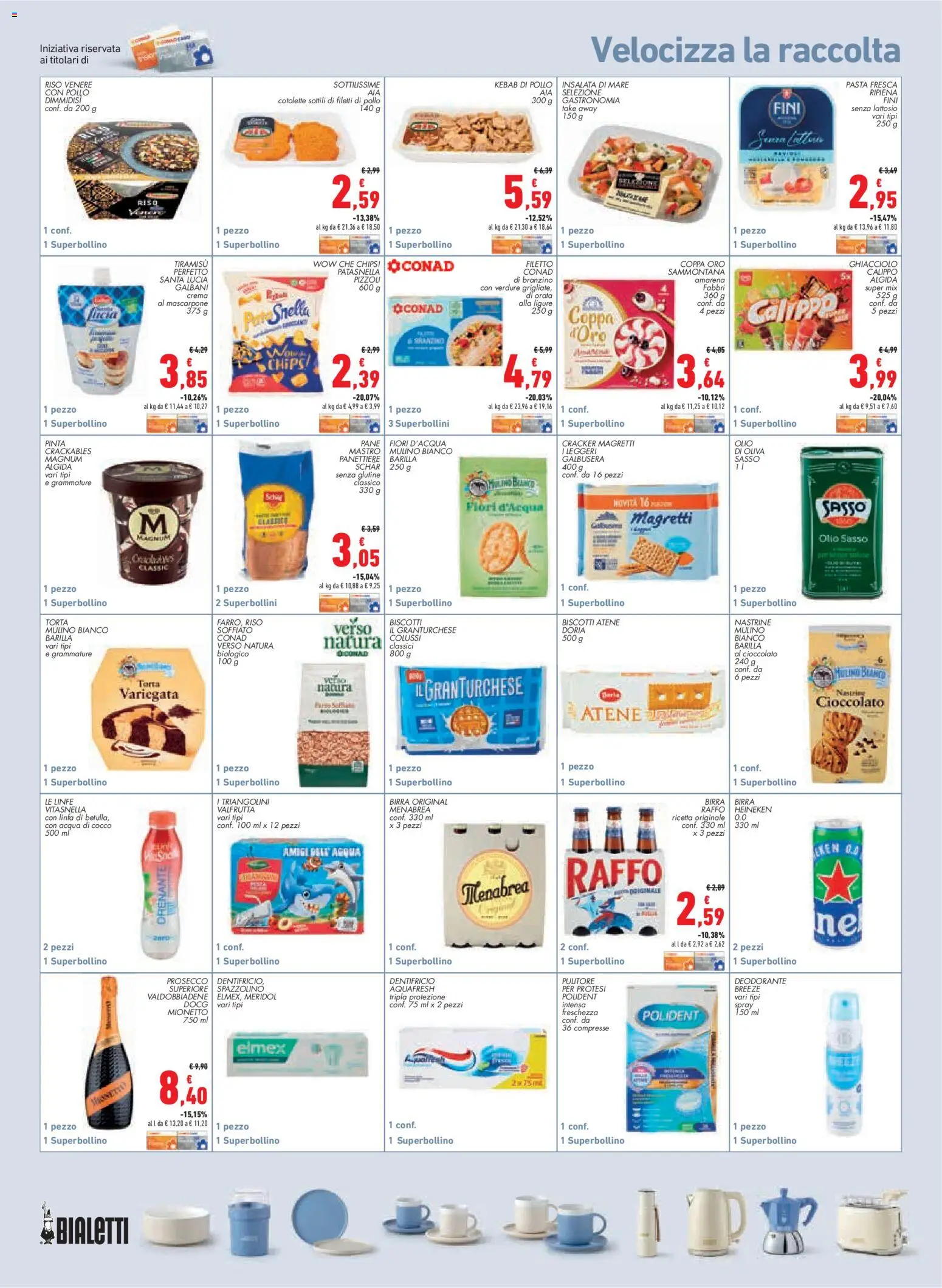 Volantino Conad del 12/08/2026 | Pagina: 14 | Prodotti: Spazzolino, Pollo, Riso, Verdure
