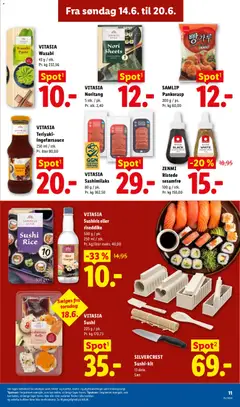 Lidl - Tilbudsavis gyldig fra 14.06.2026 | Side: 11 | Produkter: Is, Sushi, Søm