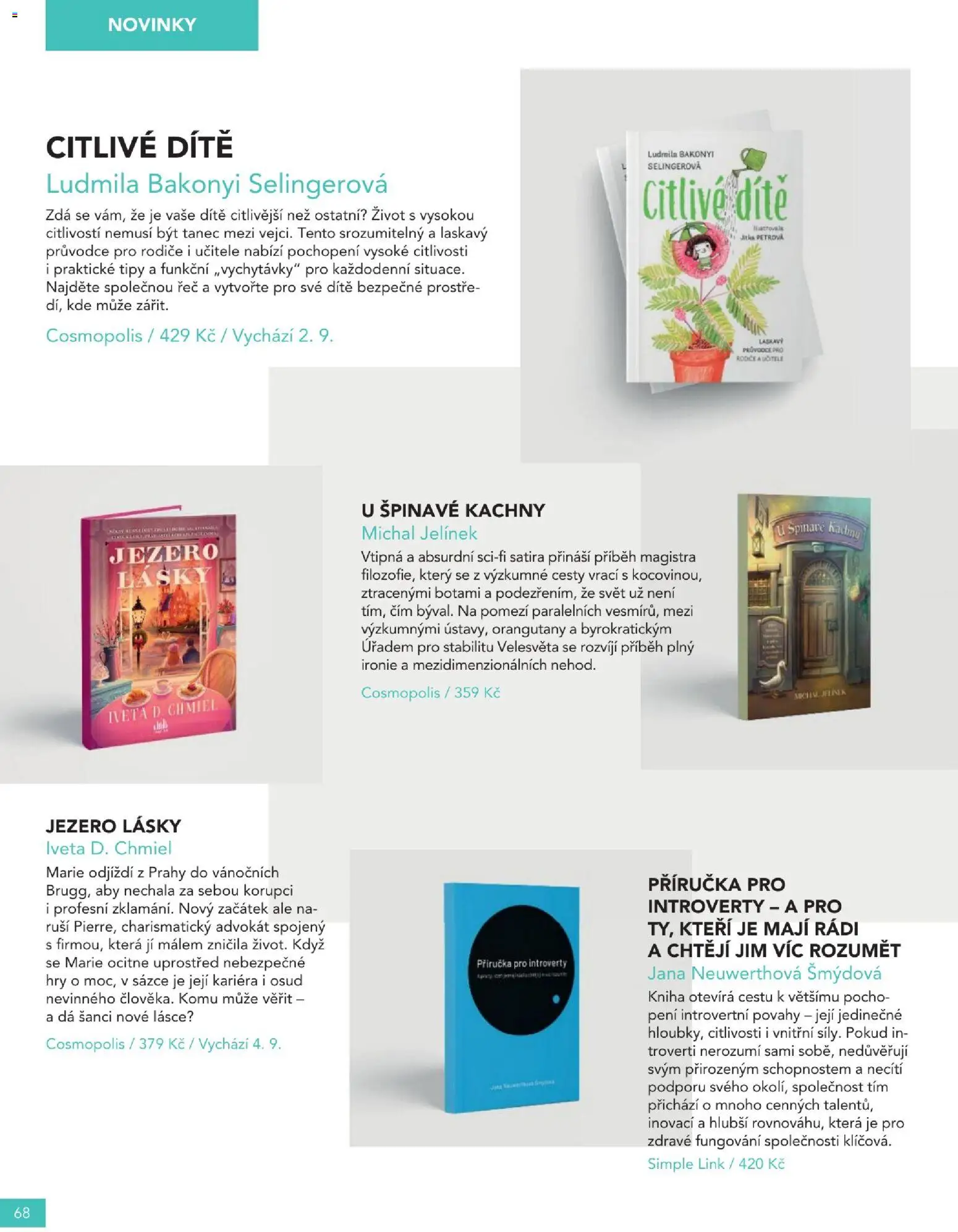Knižní klub magazín od 01.09.2026 | Strana: 68 | Produkty: Kniha, Kachny, Jelínek