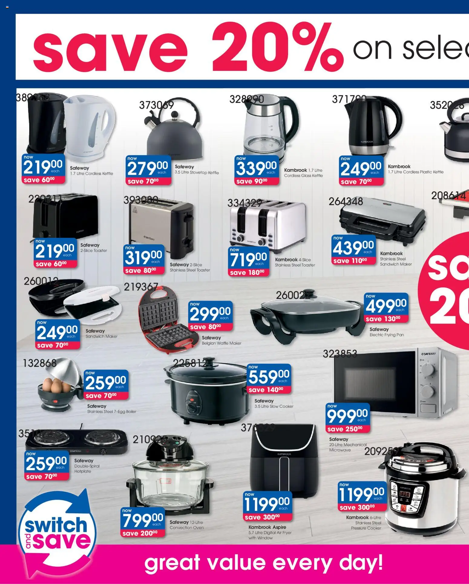 New Clicks catalogue – valid from 23/06/2026 | Page: 38 | Products: Slow cooker, Pressure cooker, Air fryer, Switch