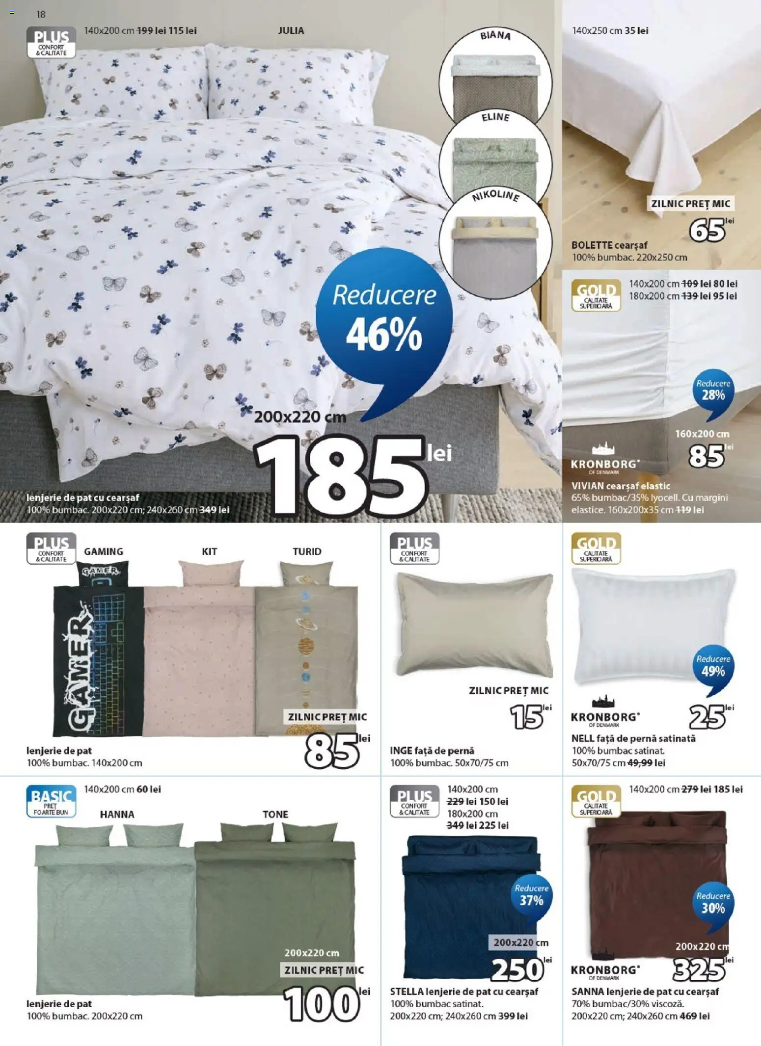 Noul catalog JYSK – valabil de la 25.08.2026 | Pagină: 18 | Produse: Pat, Pernă, Față de pernă, Plus