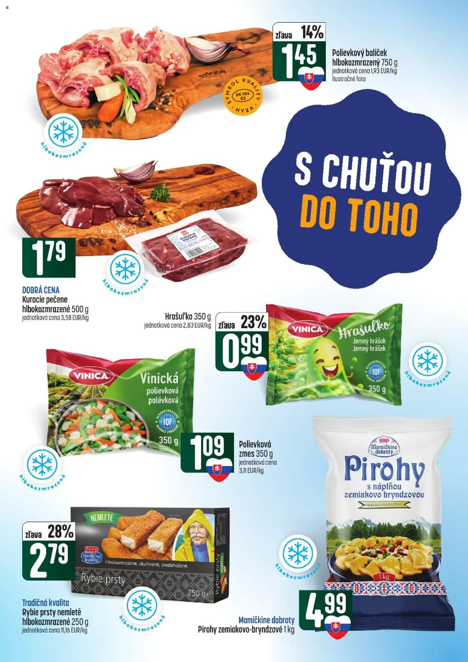 Nové COOP Jednota akcie – leták je platný od 15.10.2026 | Strana: 24 | Produkty: Pirohy, Rybie prsty, Hrášok