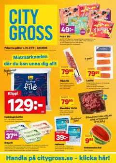 City Gross erbjudanden - Förhandsvisning av reklamblad från butik City Gross aktuell från 27/07/2026