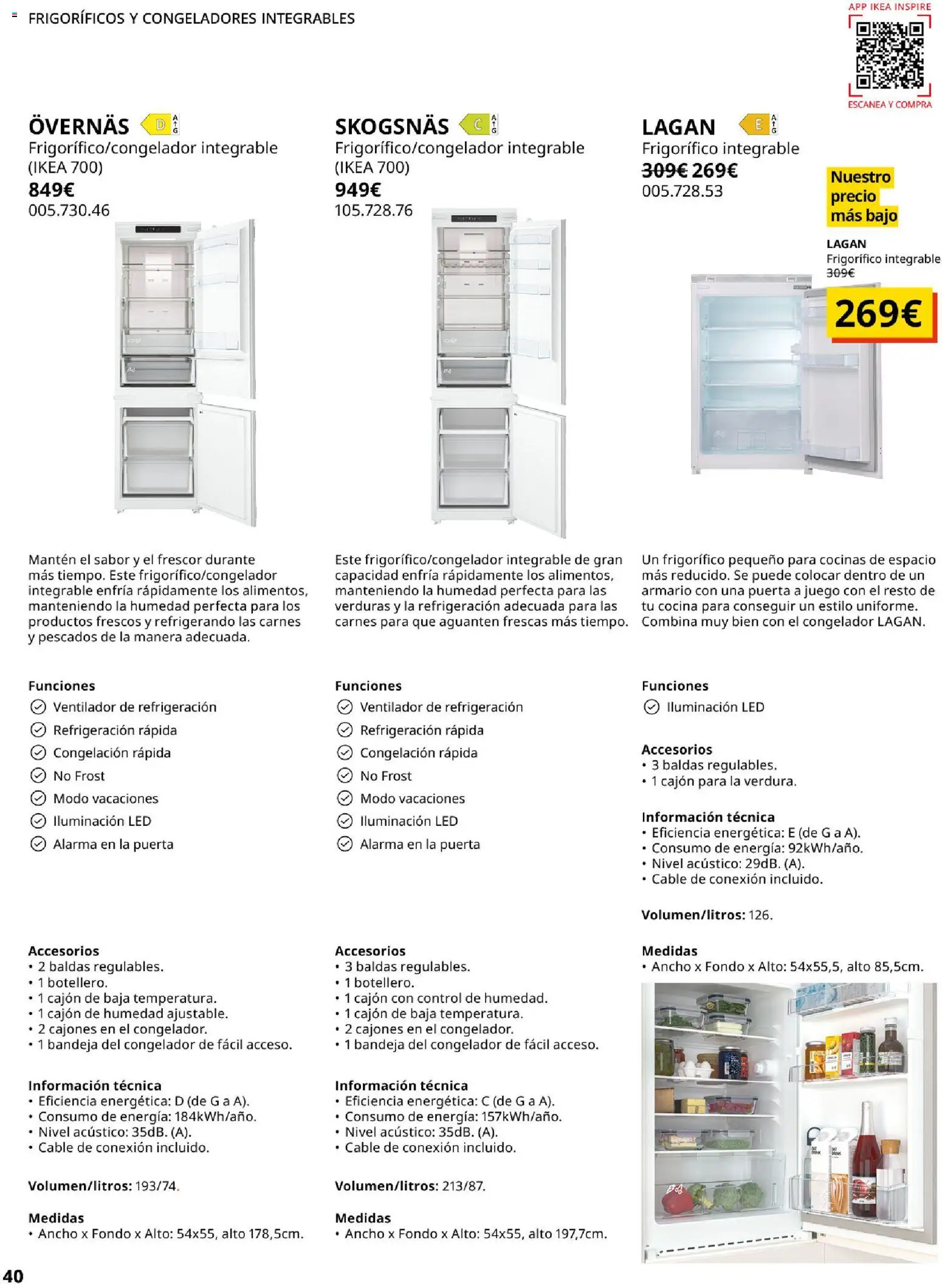 Catálogo IKEA Electrodomésticos │ válido desde el 07.05.2026 | Página: 40 | Productos: Cocina, Galette de chaise, Bandeja, Armario
