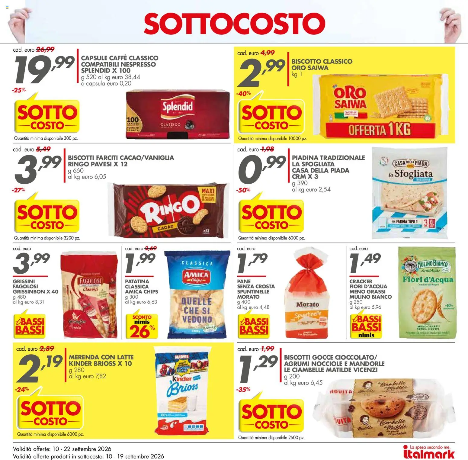 Volantino Italmark del 10/09/2026 | Pagina: 5 | Prodotti: Pane, Caffè, Agrumi, Piadina