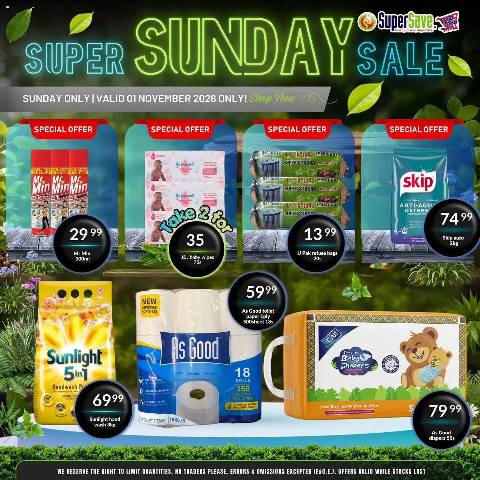 New Super Save catalogue – valid from 01/11/2026 | Page: 9 | Products: Diapers, Refuse bags, Paper, Toilet paper