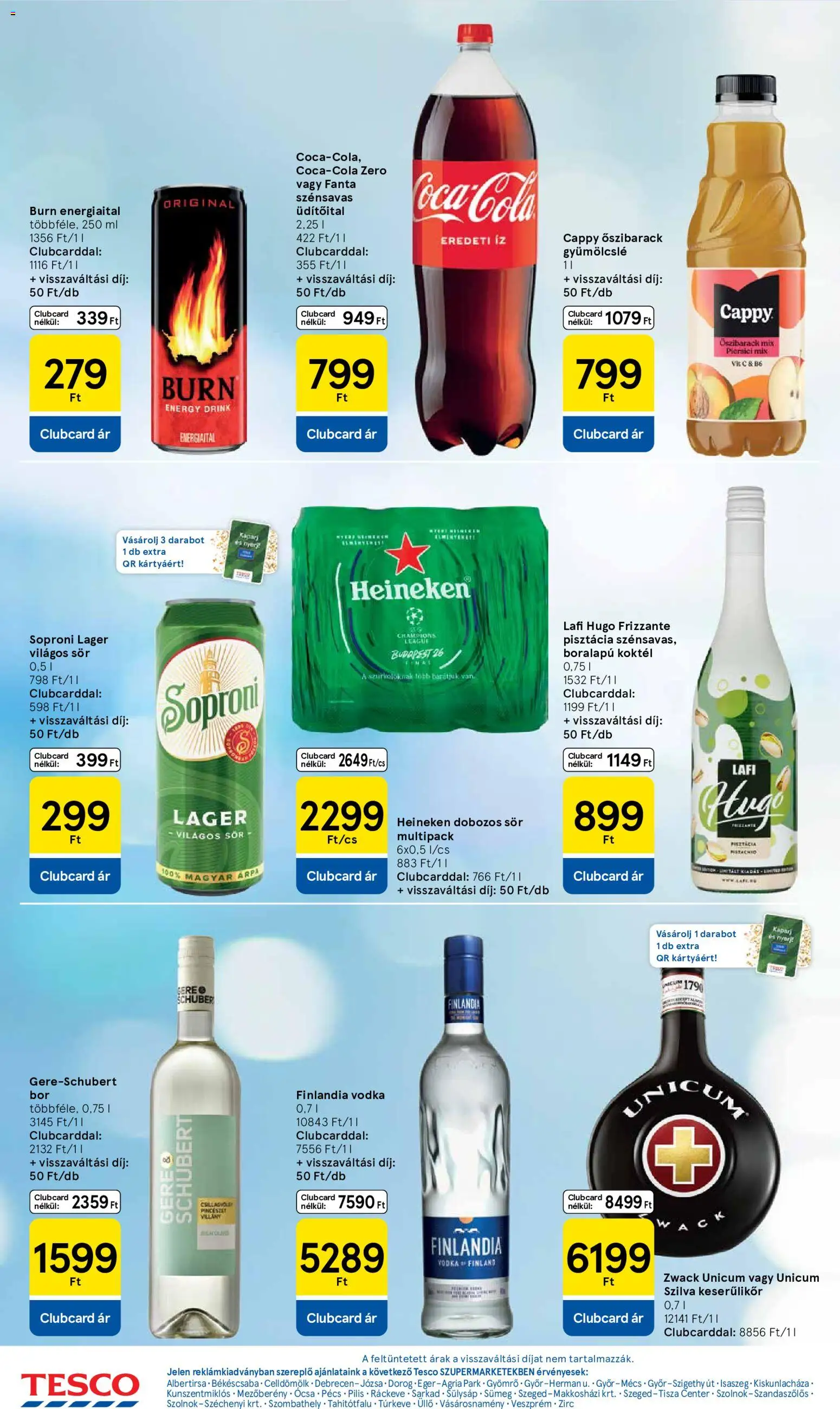 Tesco akciós ujság - amely érvényes a következő dátumtól: 04.06.2026 | Oldal: 6 | Termékek: Gyümölcslé, Szilva, Dobozos sör, Sör