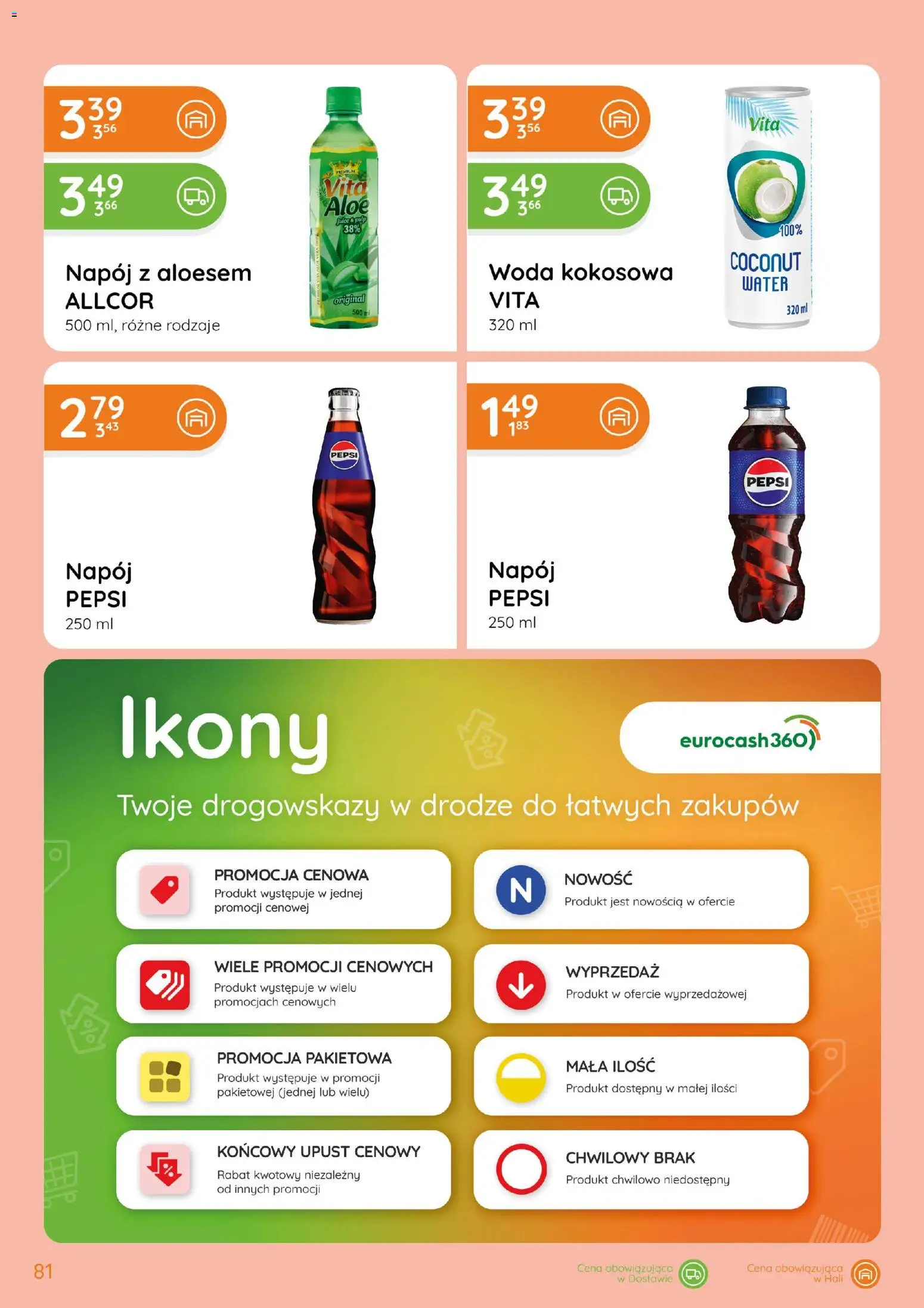 Eurocash gazetka od 15.10.2026 | Strona: 81 | Produkty: Woda kokosowa, Pepsi, Woda
