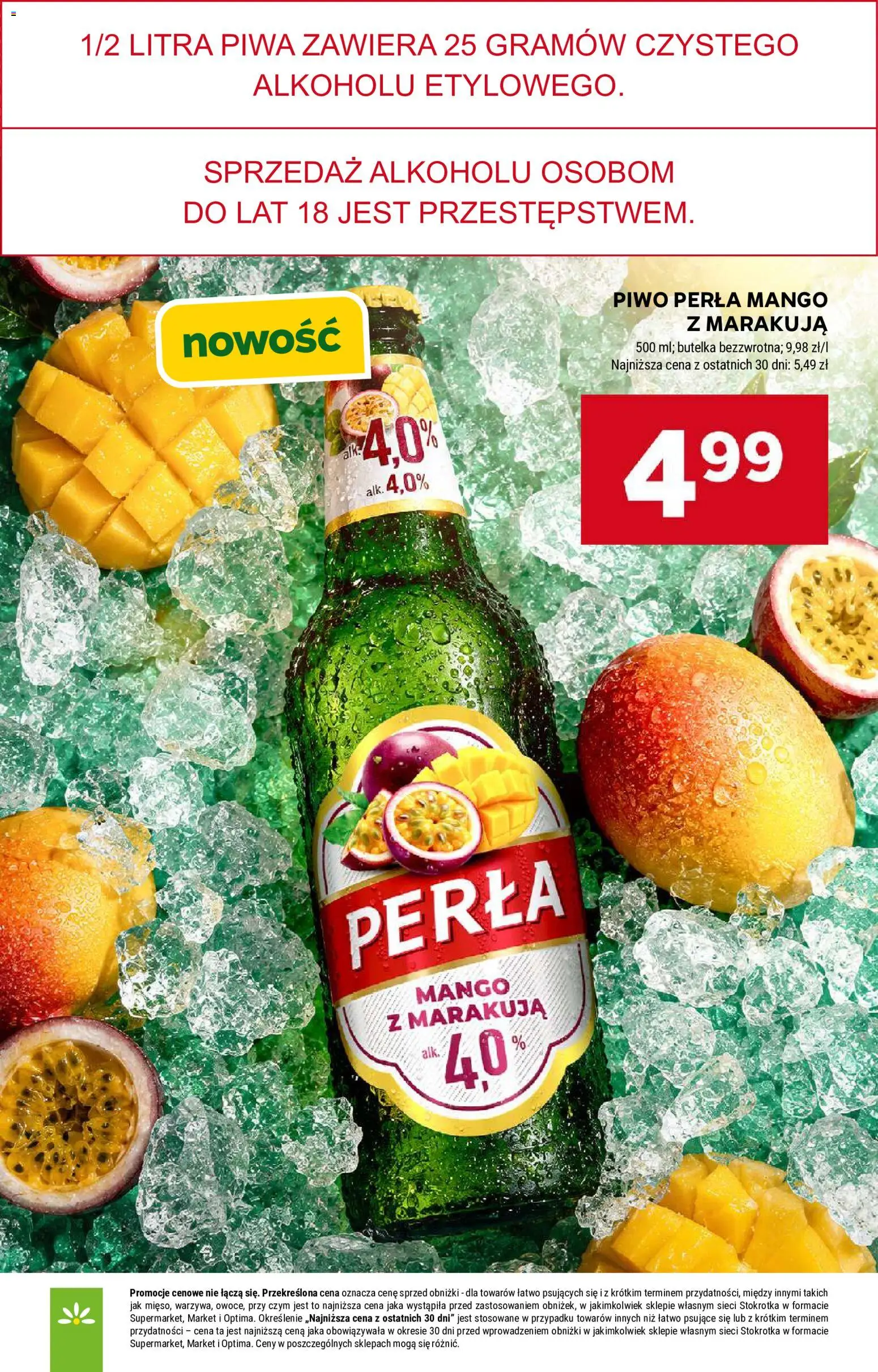 Stokrotka gazetka - Market od 21.05.2026 | Strona: 35 | Produkty: Mango, Stokrotka, Piwo perła, Piwo