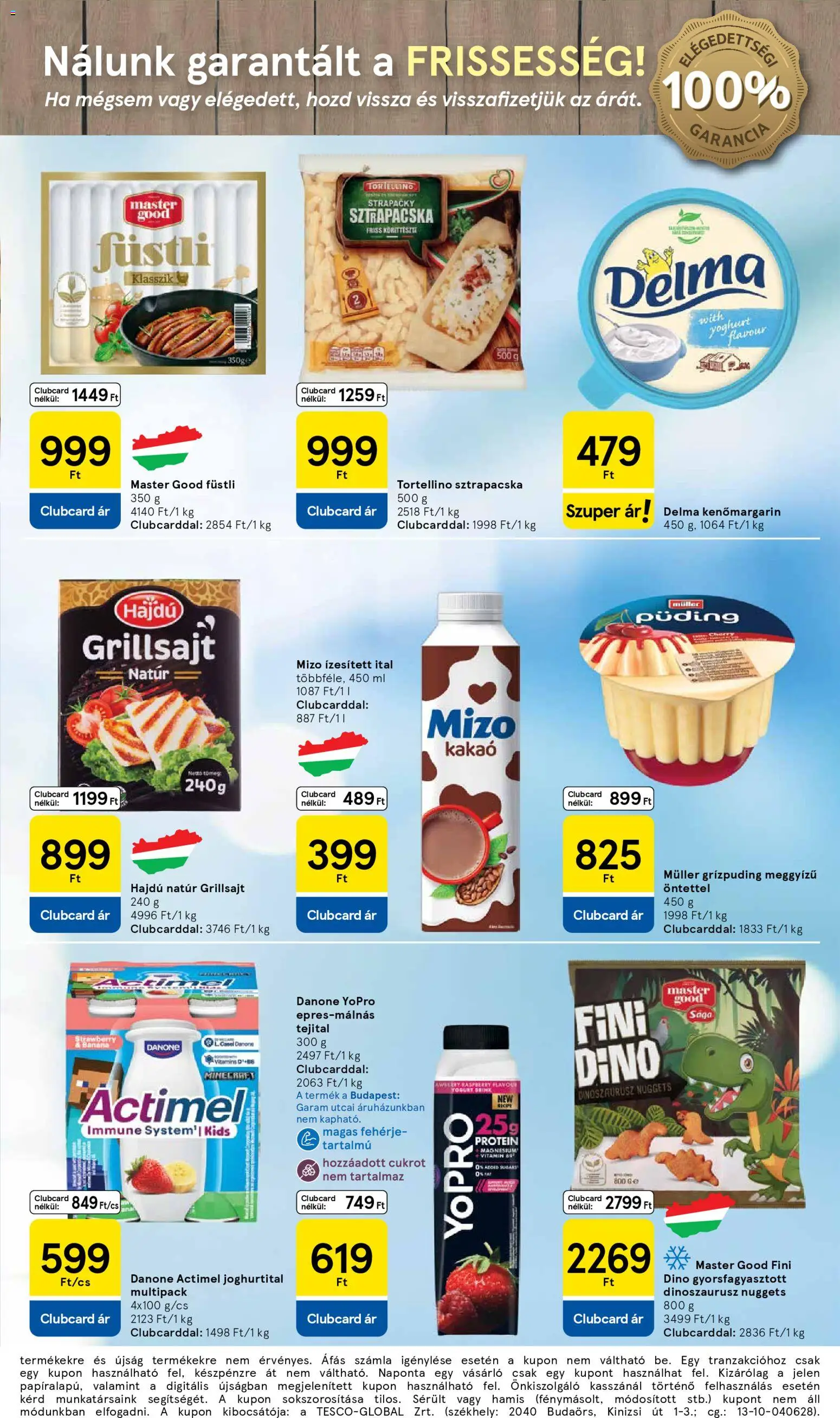 Tesco akciós ujság - amely érvényes a következő dátumtól: 07.04.2026 | Oldal: 3 | Termékek: Actimel, Nuggets, Protein, Fehérje