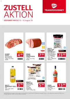 Transgourmet Zustellaktion ab 10.08.2026 gültig