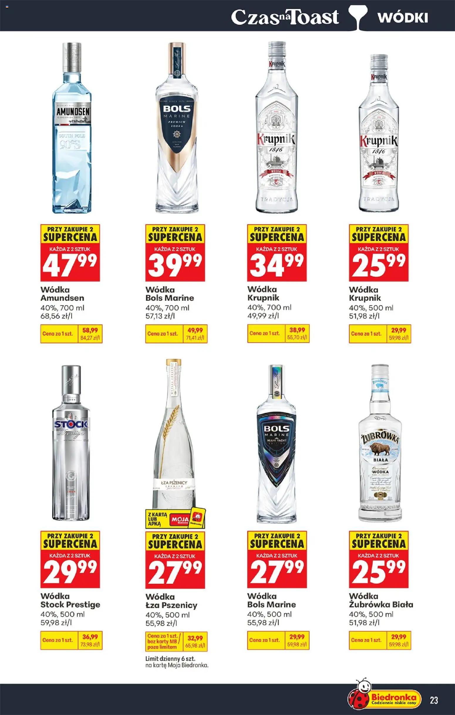 Biedronka Polsko leták - Czas na toast od 24.08.2026 | Strana: 25 | Produkty: Vodka, Zubrowka, Karty