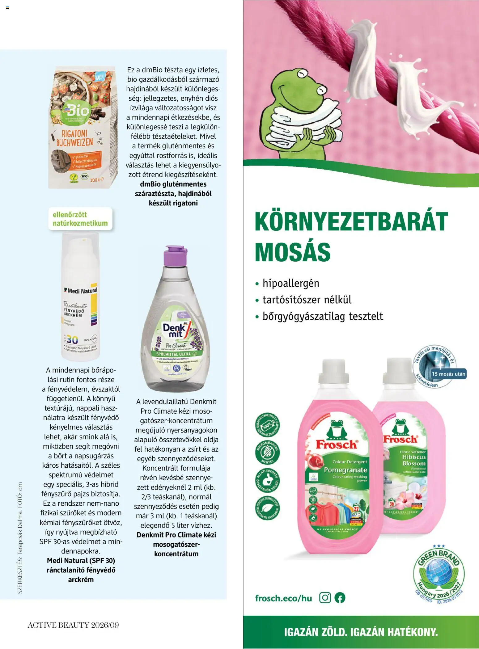 DM Drogerie Markt akciós ujság - amely érvényes a következő dátumtól: 2026.09.17. | Oldal: 97 | Termékek: Natúrkozmetikum, Smink, Tészta, Mosogatószer