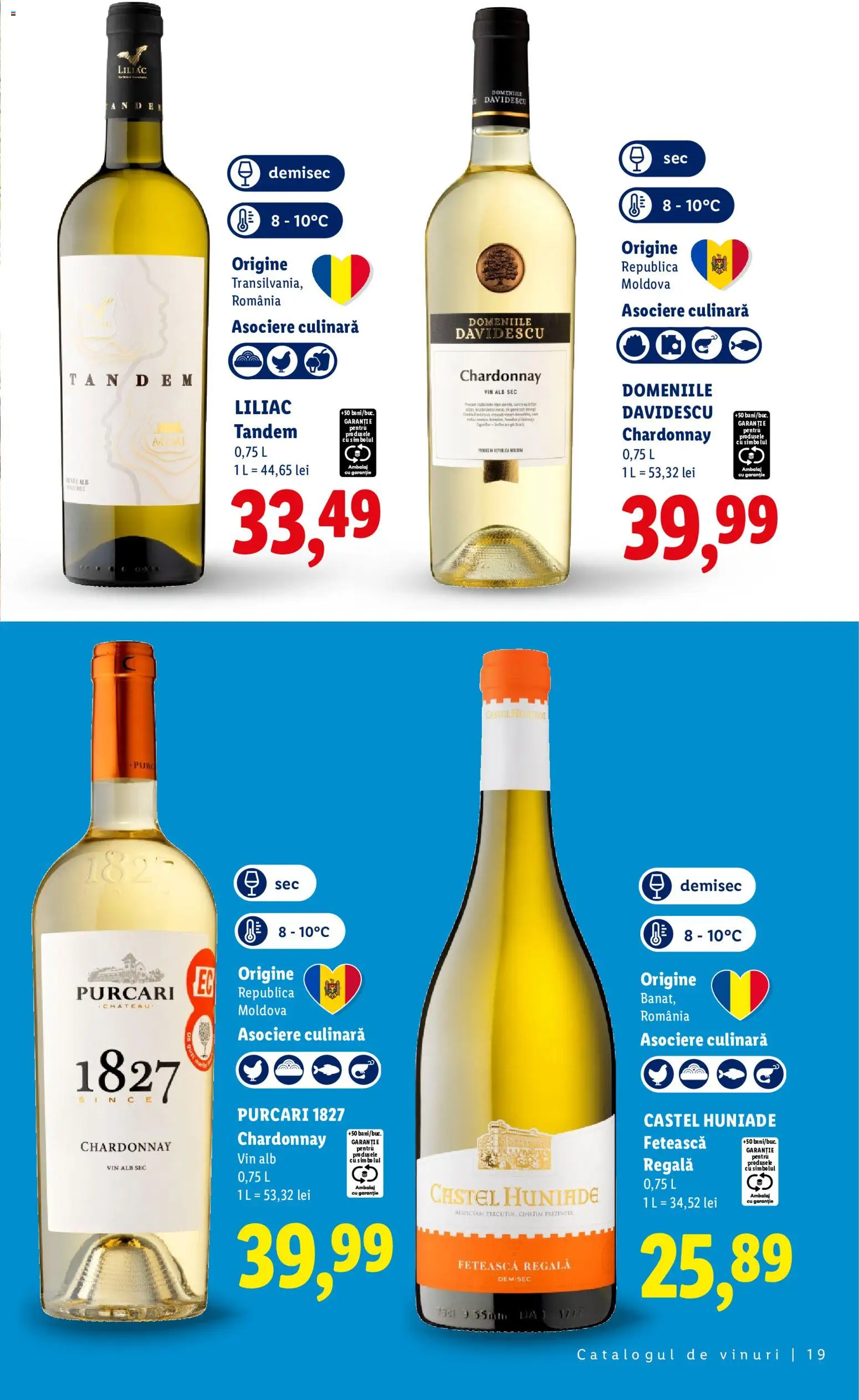 Noul catalog Lidl – valabil de la 28.09.2026 | Pagină: 19 | Produse: Castel huniade, Vin alb, Vin