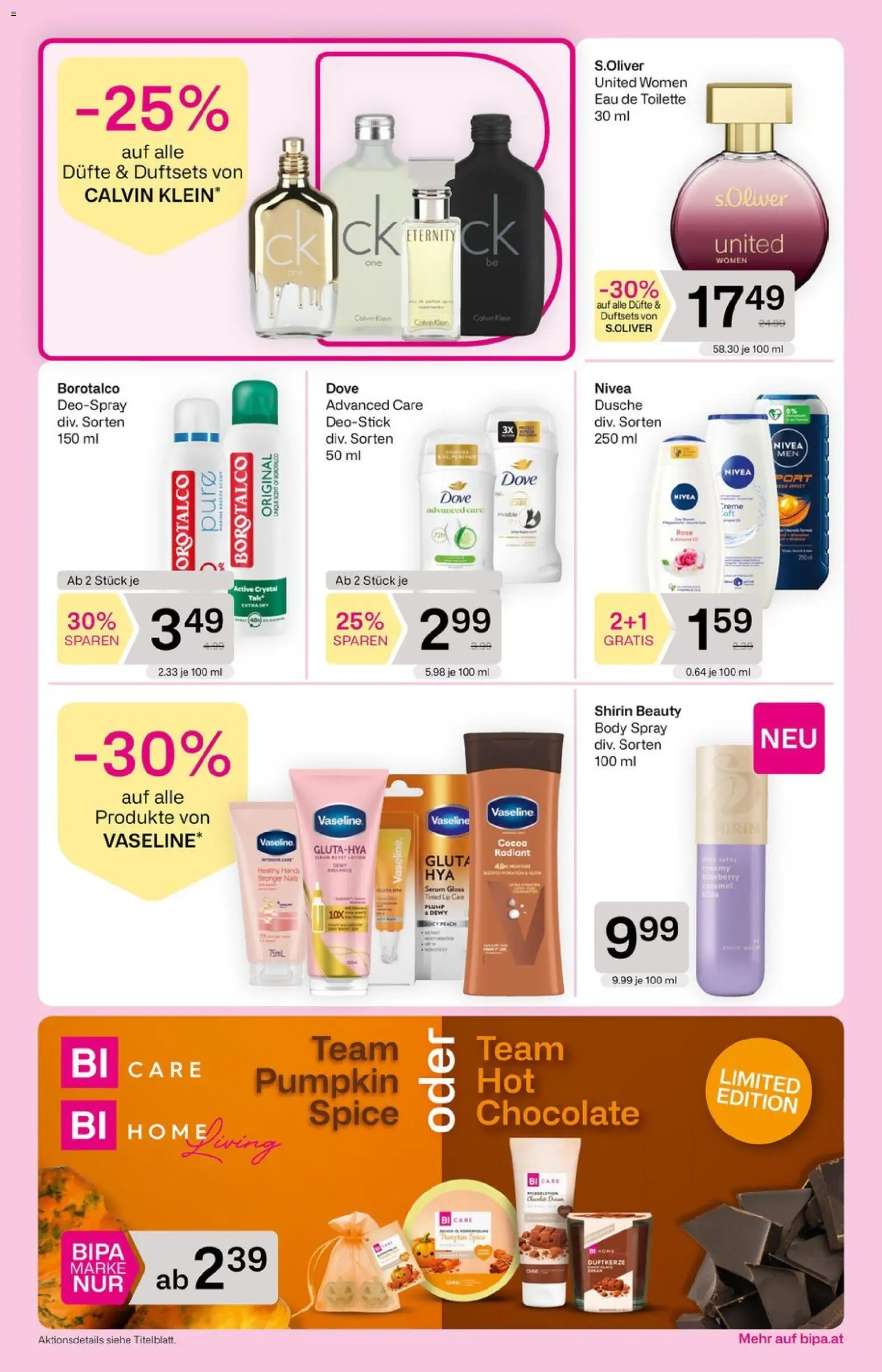 Bipa Flugblatt gültig ab 01.10.2026 | Seite: 6 | Produkte: Toilette, Dusche, Eau de Toilette, Creme