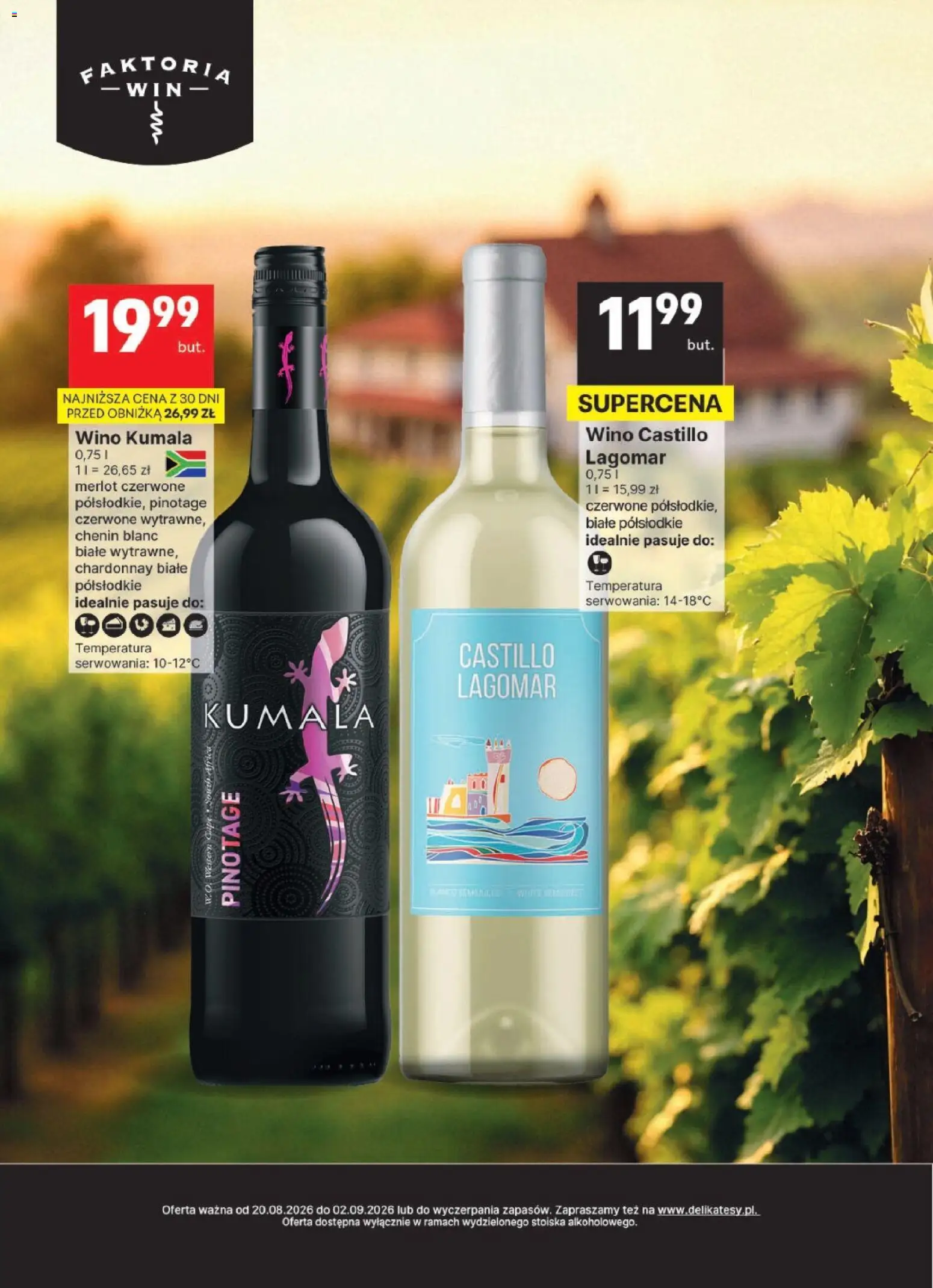 Delikatesy Centrum gazetka - DeliBarek od 20.08.2026 | Strona: 3 | Produkty: Chardonnay, Merlot, Wino