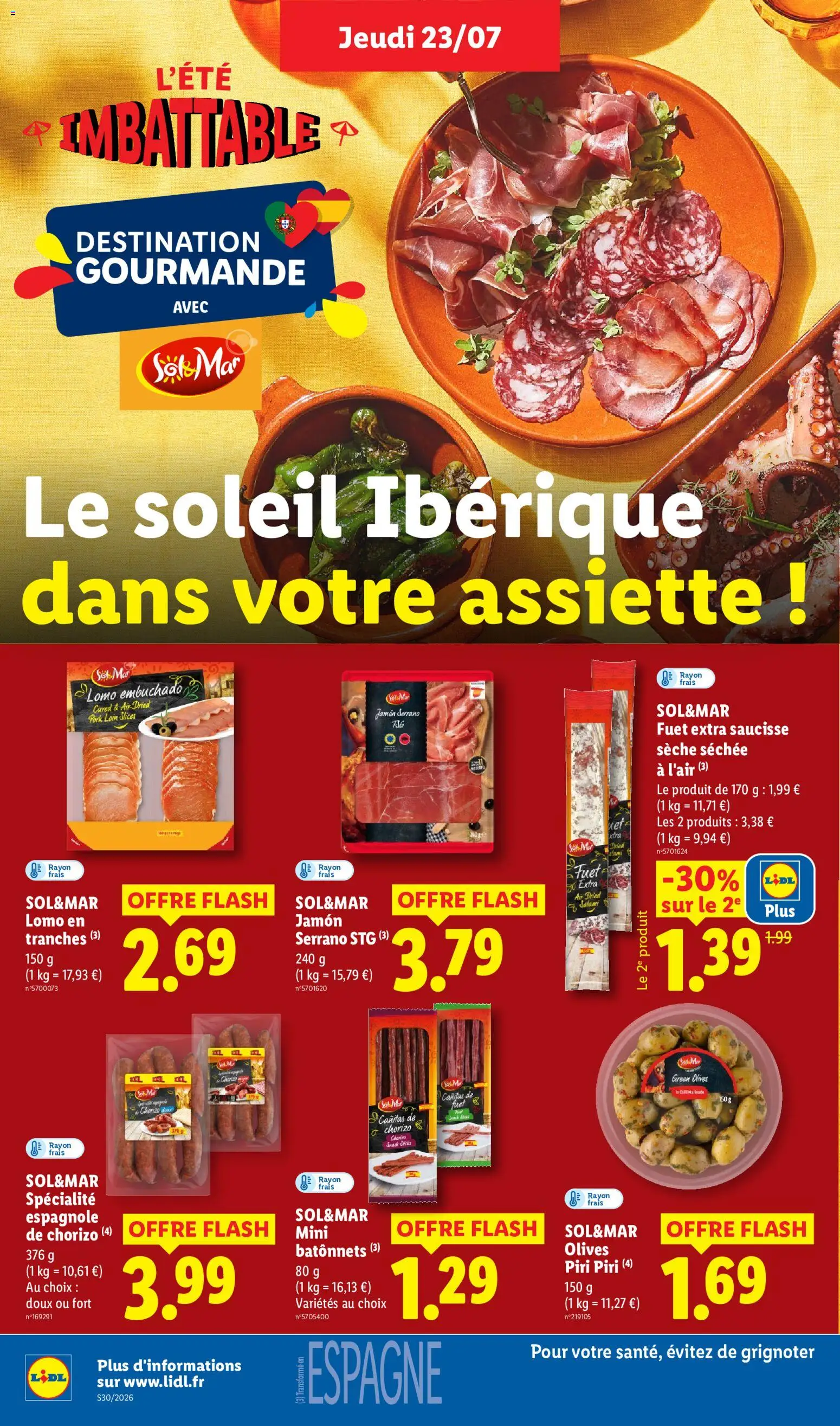 {H1} | Page: 22 | Produits: Olives, Salami, Saucisse, Assiette