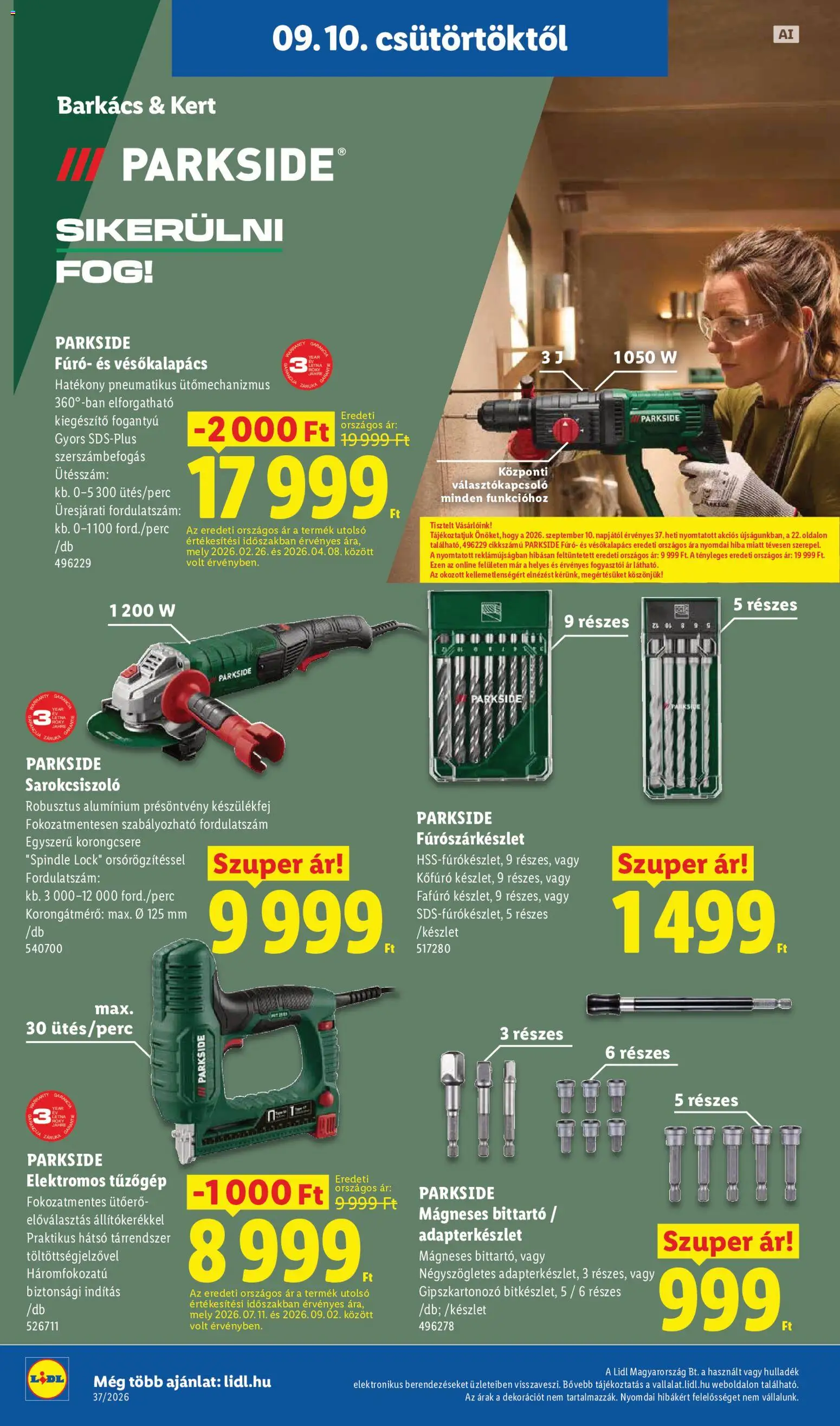 Lidl akciós ujság - amely érvényes a következő dátumtól: 2026.09.10. | Oldal: 34