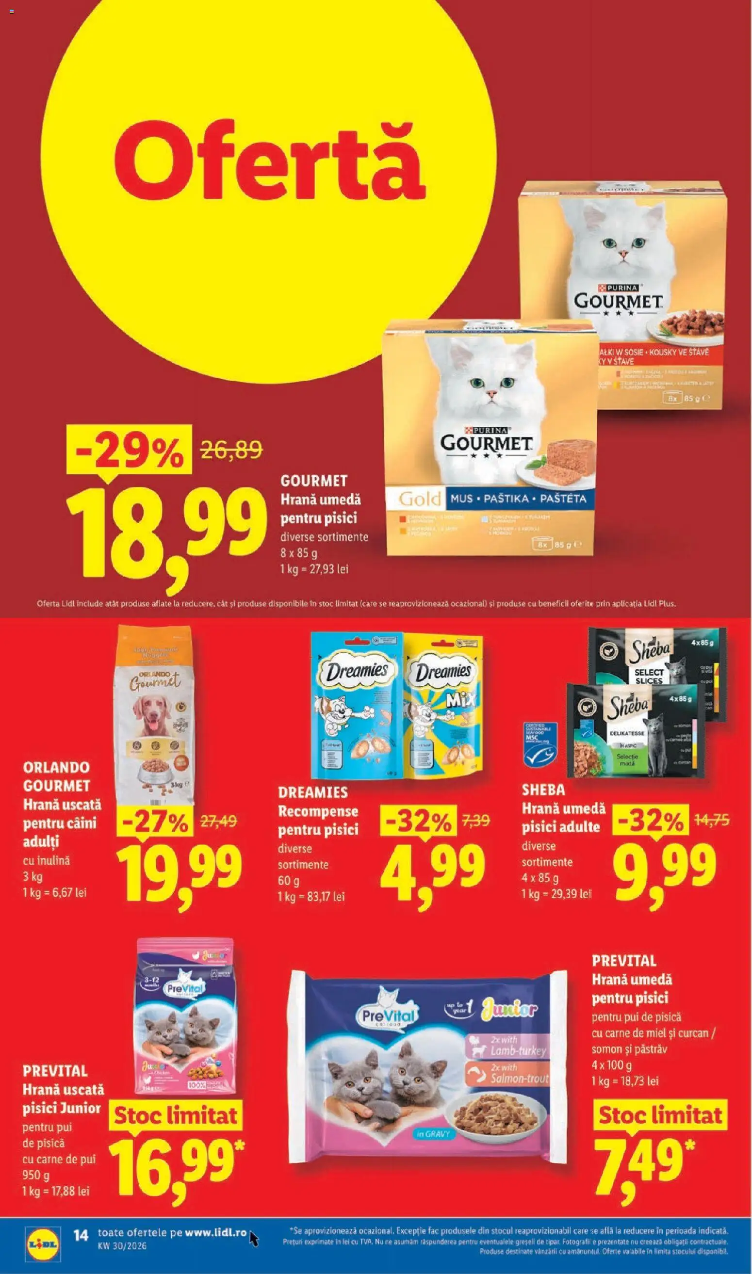 Noul catalog Lidl – valabil de la 20.07.2026 | Pagină: 14 | Produse: Pastrav, Pui, Miel, Carne De Pui