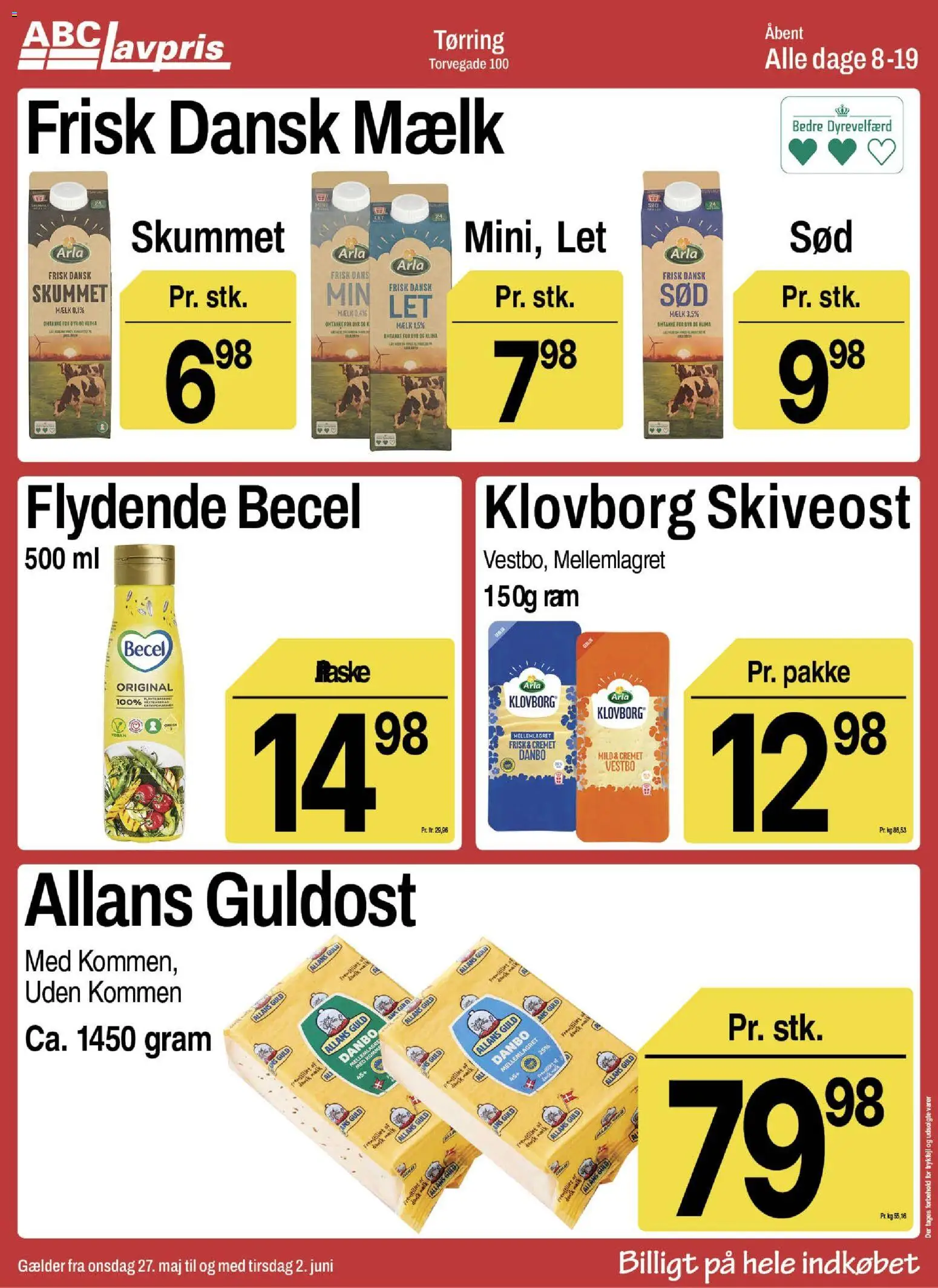 Abc Lavpris tilbudsavis – gyldig fra 27.05.2026 | Side: 3 | Produkter: RAM, Mælk, Skiveost