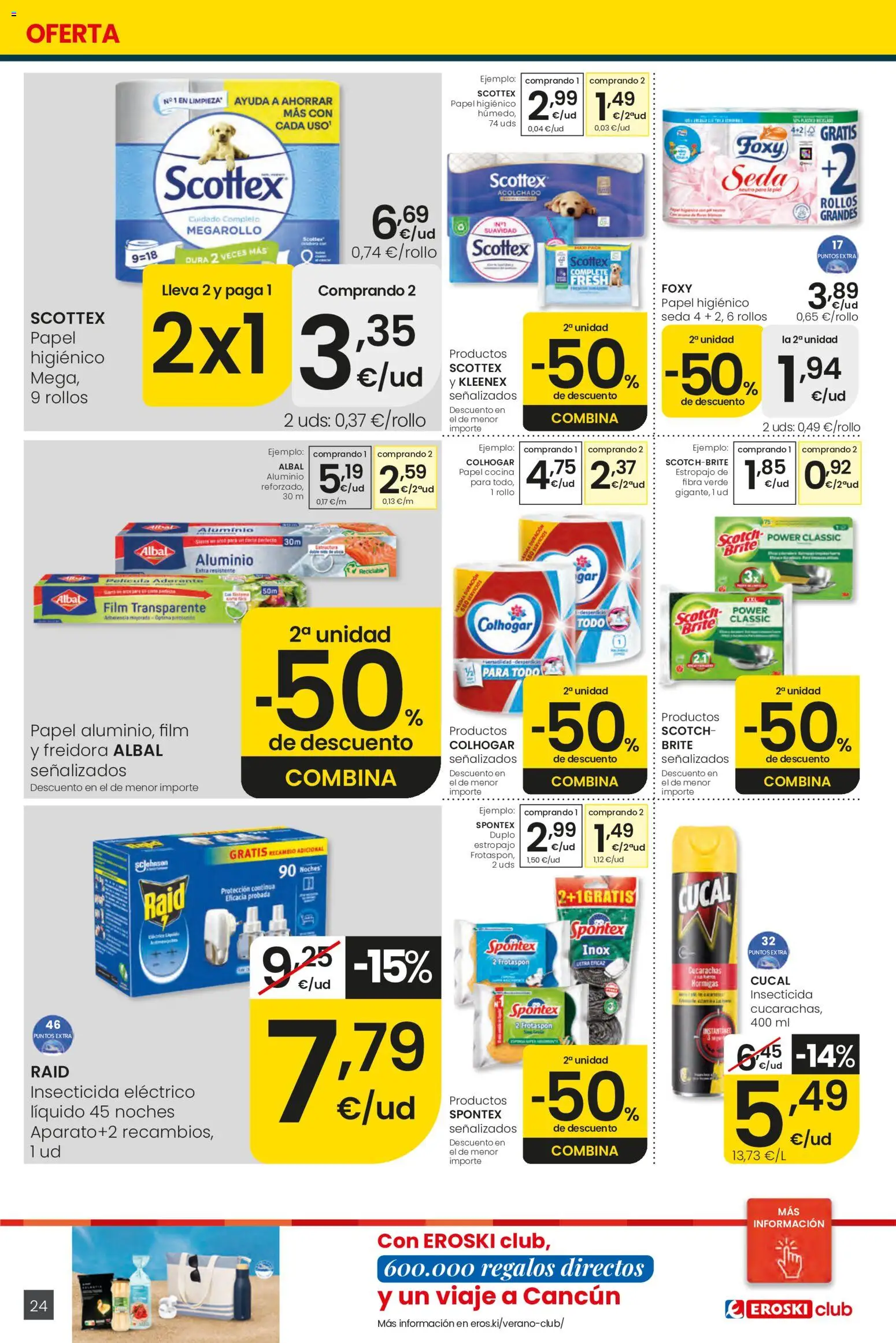 Eroski Ofertones de verano Center │ válido desde el 11.06.2026 | Página: 24 | Productos: Papel higienico, Cocina, Freidora