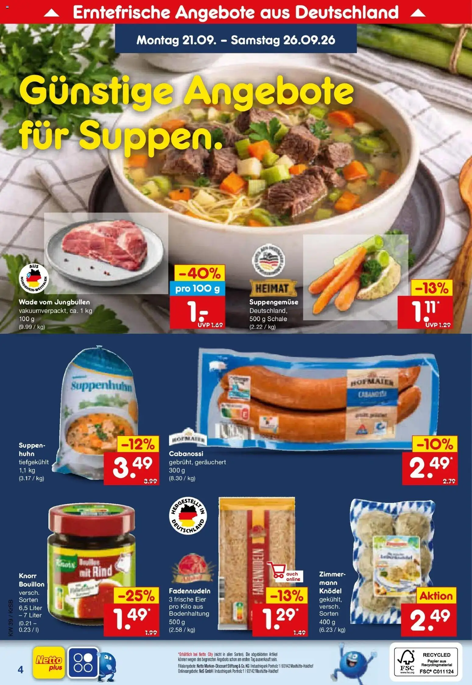 Netto Marken-Discount Prospekt Baesweiler – gültig ab 21.09.2026 | Seite: 7 | Produkte: Eier, Knorr