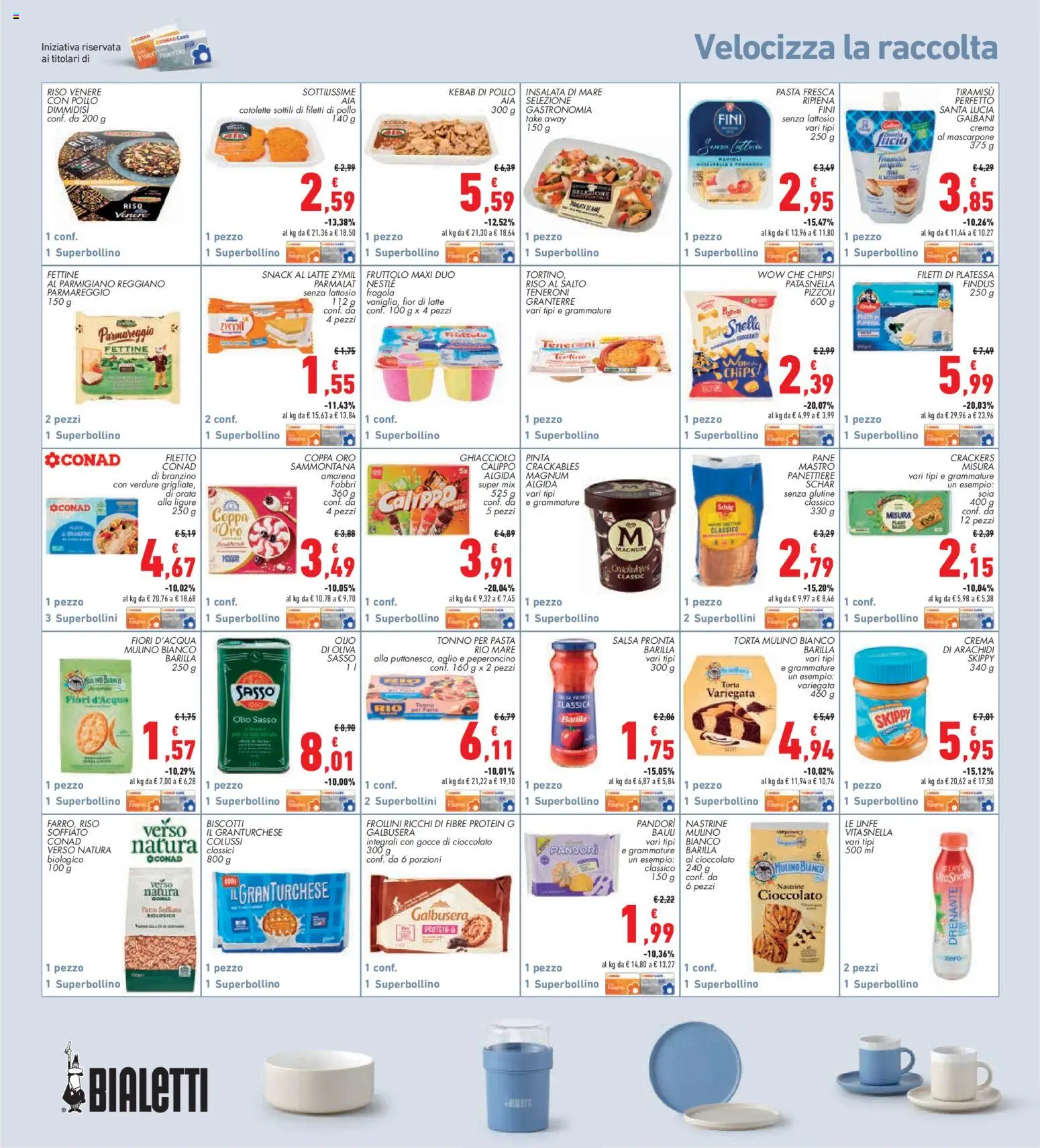 Volantino Conad del 13/08/2026 | Pagina: 30 | Prodotti: Olio Sasso, Latte, Olio, Crackers