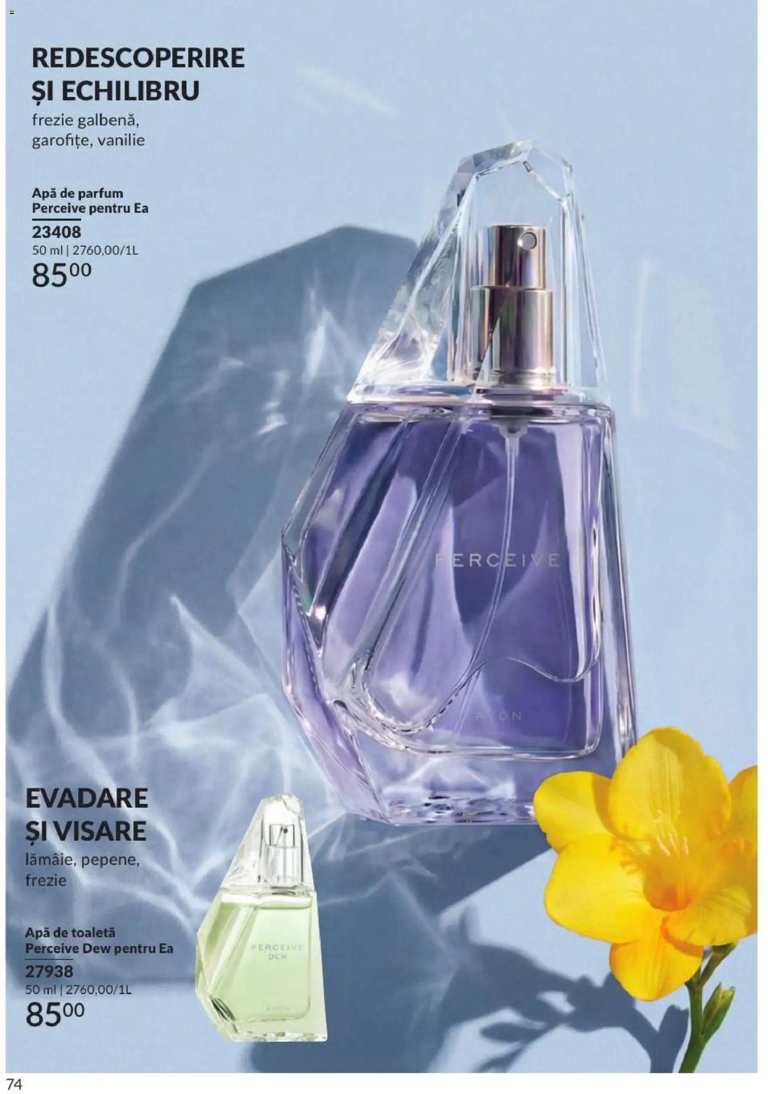 Noul catalog Avon – valabil de la 01.09.2026 | Pagină: 74 | Produse: Apă de parfum, Toaletă, Apă de toaletă, Apă
