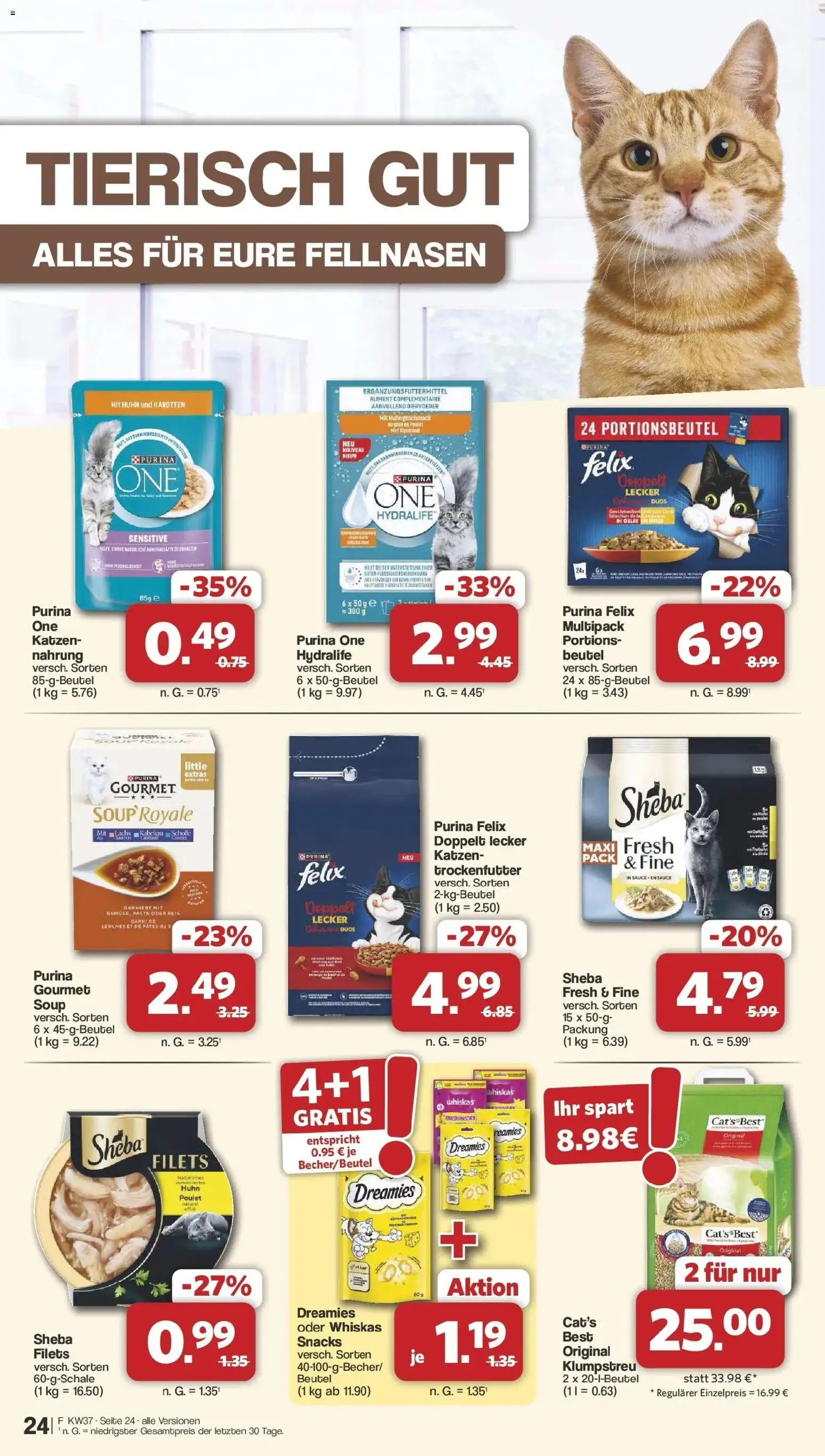 Famila Nordwest  Aktueller Prospekt – gültig ab 07.09.2026 | Seite: 26 | Produkte: Purina one, Sheba, Pasta, Whiskas