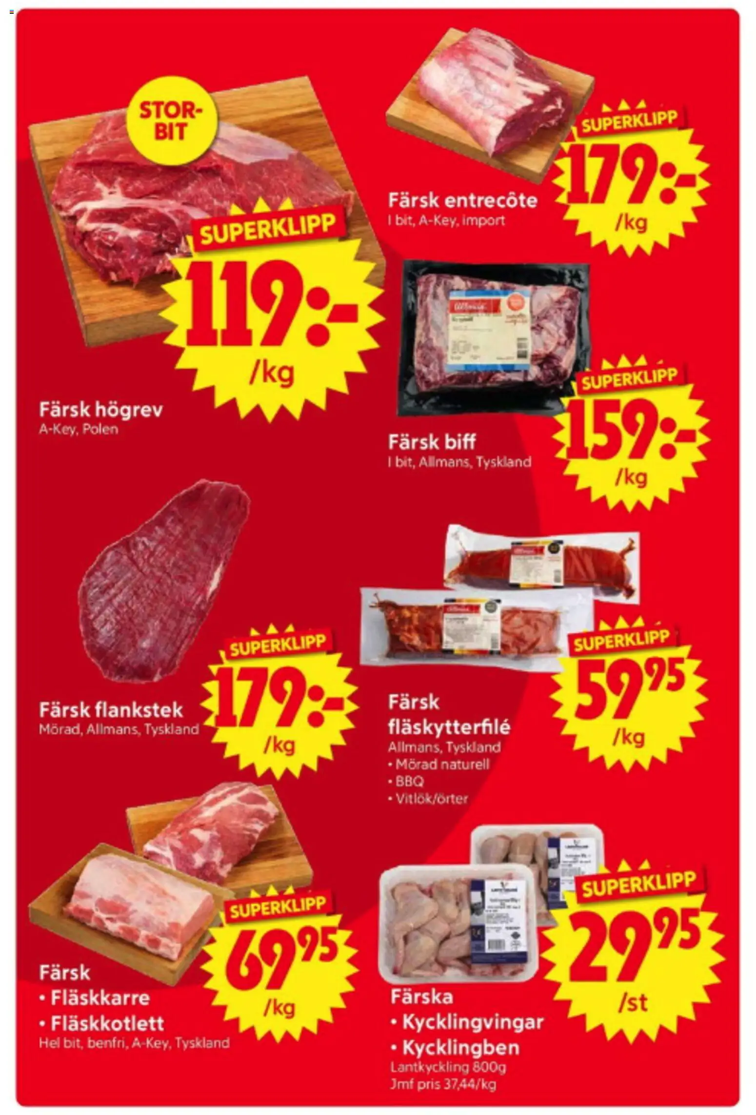 Nya Pulsen reklamblad aktuell från 08.06.2026 | Sida: 3 | Produkter: Entrecote, Fläskytterfilé