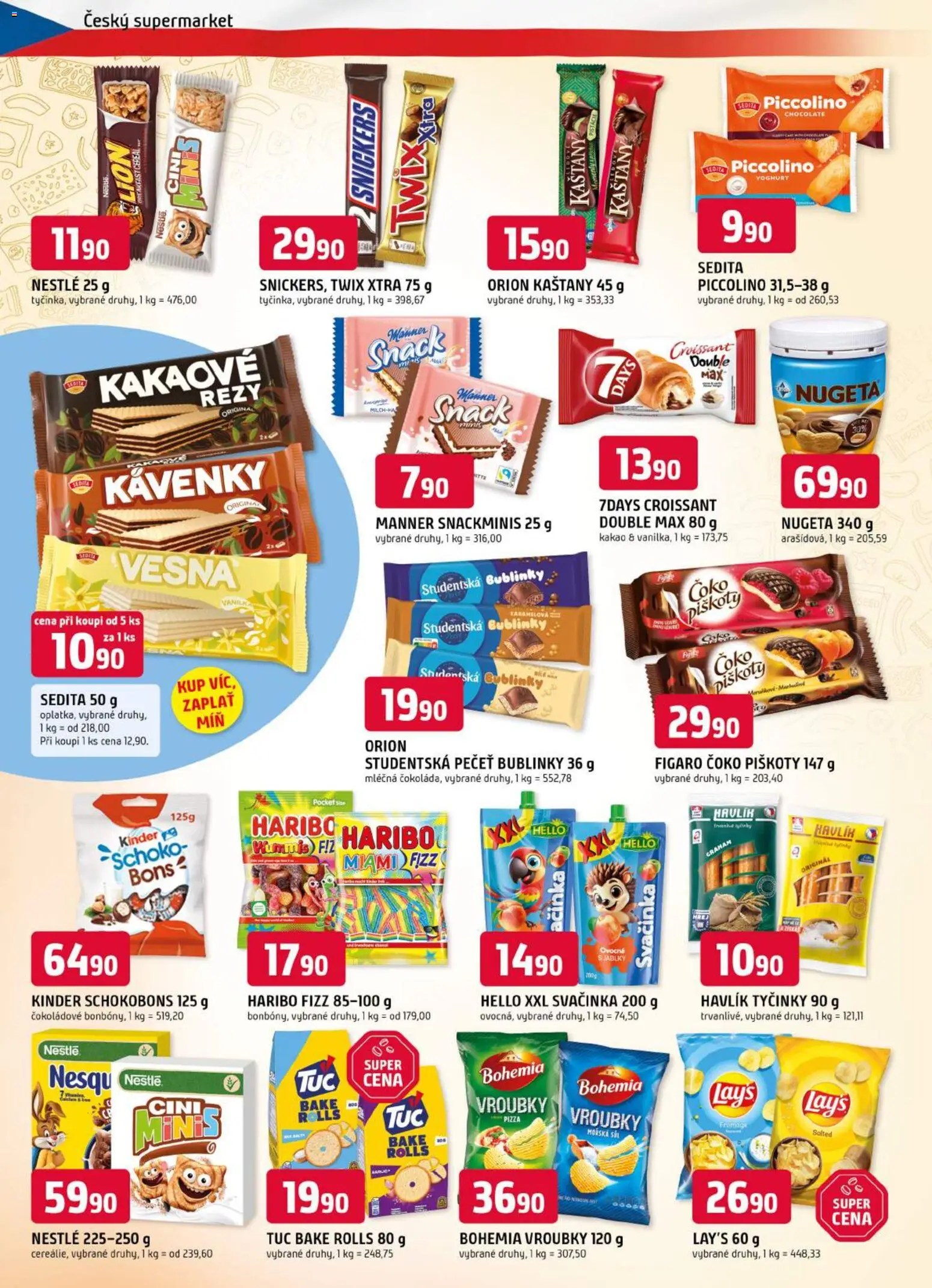 Trefa leták od 17.06.2026 | Strana: 6 | Produkty: Twix, Tyčinky, Kakao, Orion Studentská pečeť