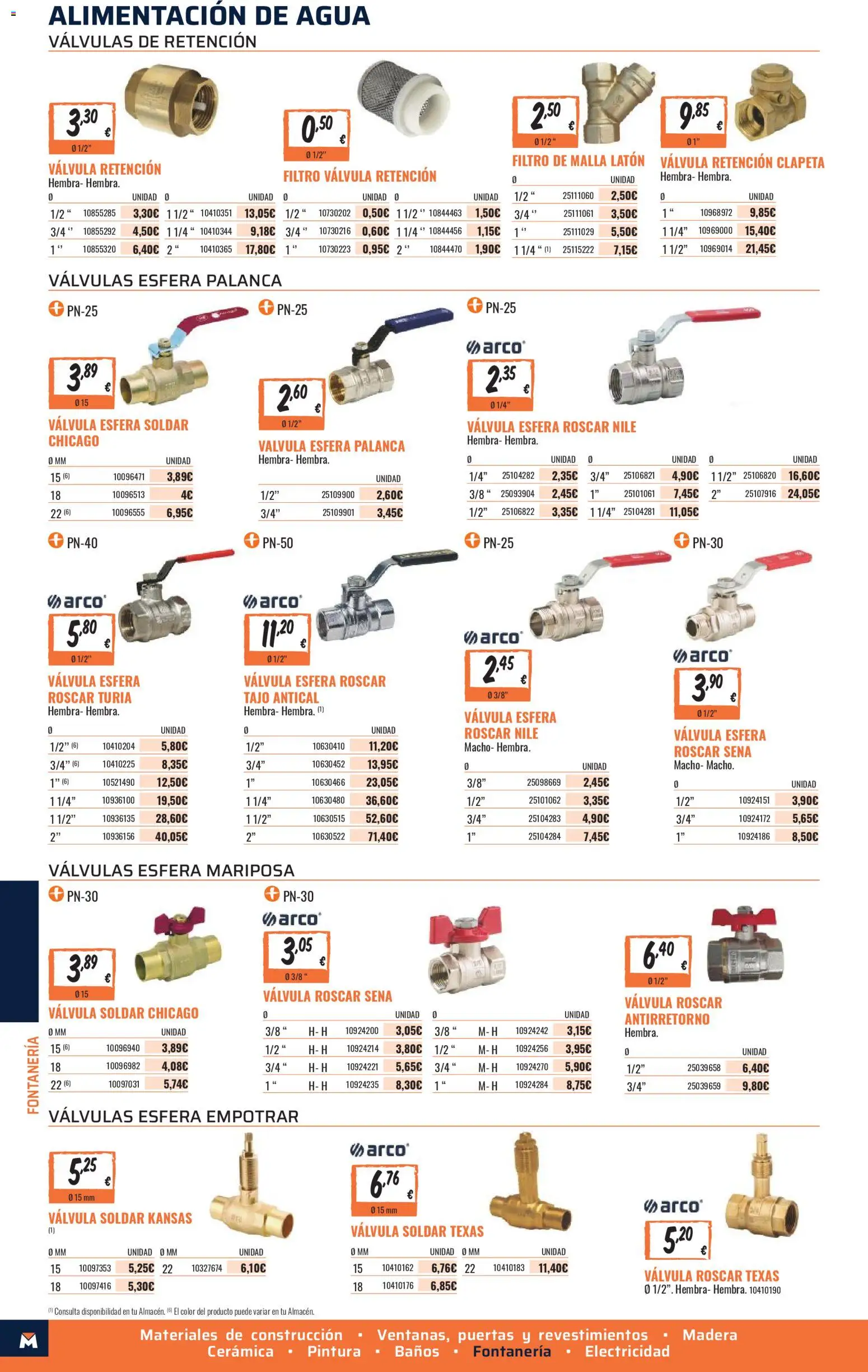 Obramat - Reformas Otono Imprenta Almacenes 15 Santander 2026 │ válido desde el 09/10/2026 | Página: 64 | Productos: Agua, Puertas