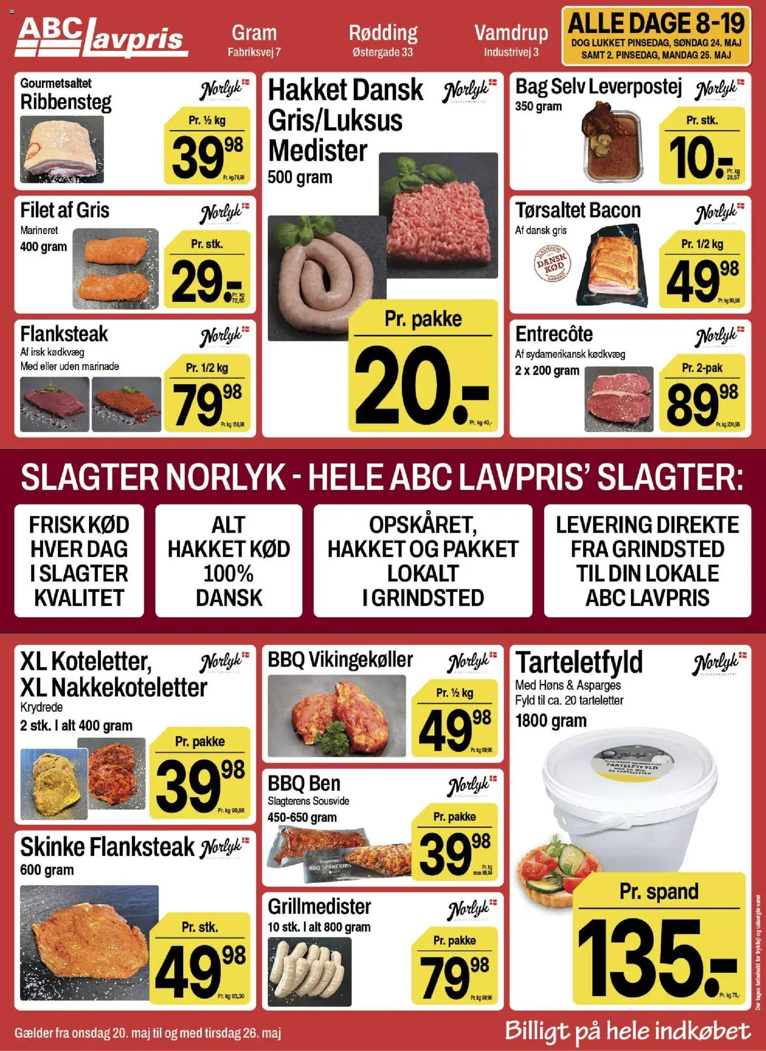 Abc Lavpris tilbudsavis – gyldig fra 20.05.2026 | Side: 6 | Produkter: Skinke, Spareribs, Leverpostej, Bacon