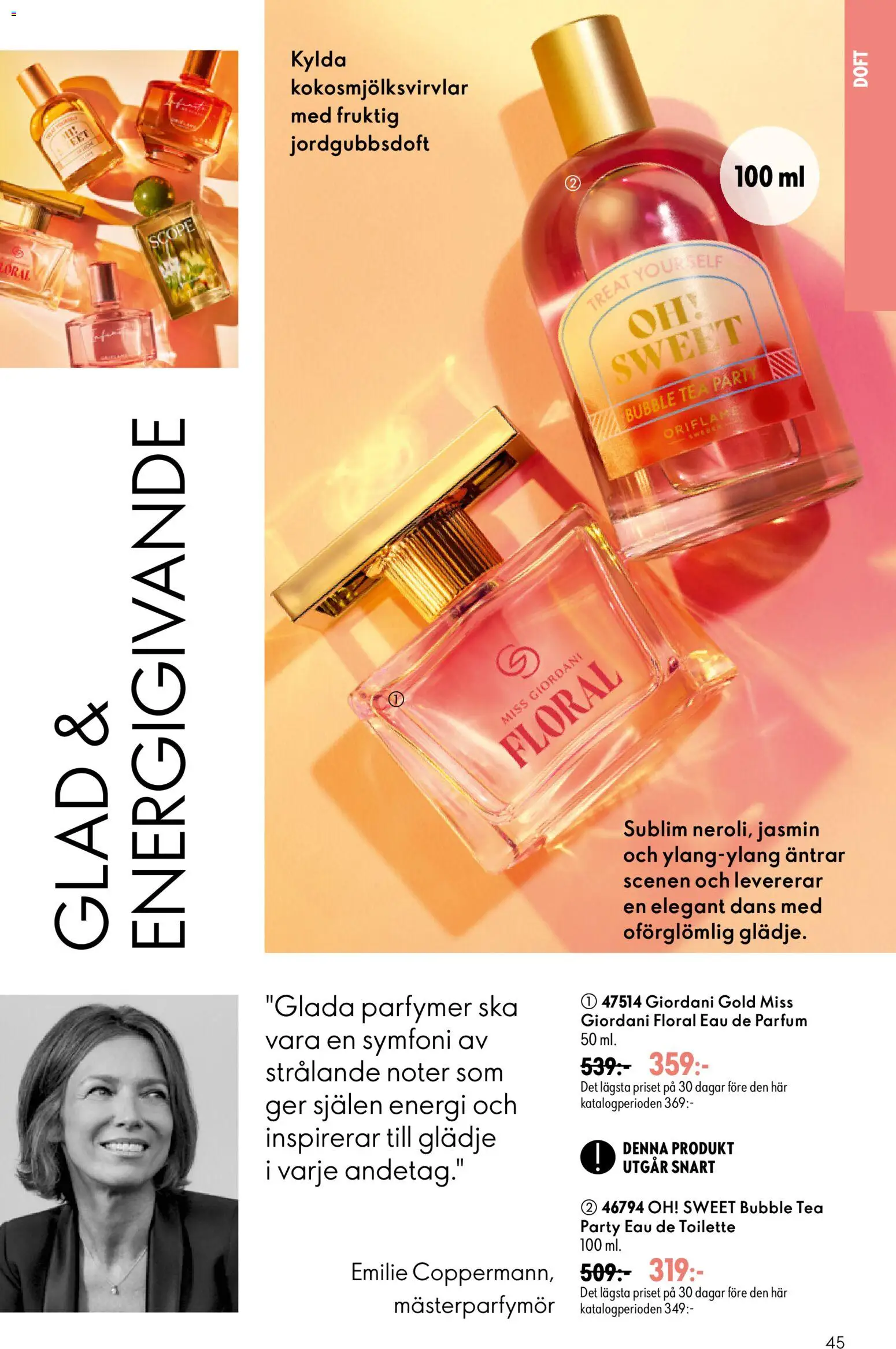 Oriflame reklamblad aktuell från 26/08/2026 | Sida: 45 | Produkter: Parfymer, Doft, Eau de toilette