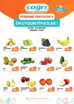 29 Ekim 2026 tarihinden itibaren geçerli olan Çağrı Market kataloğu önizlemesi