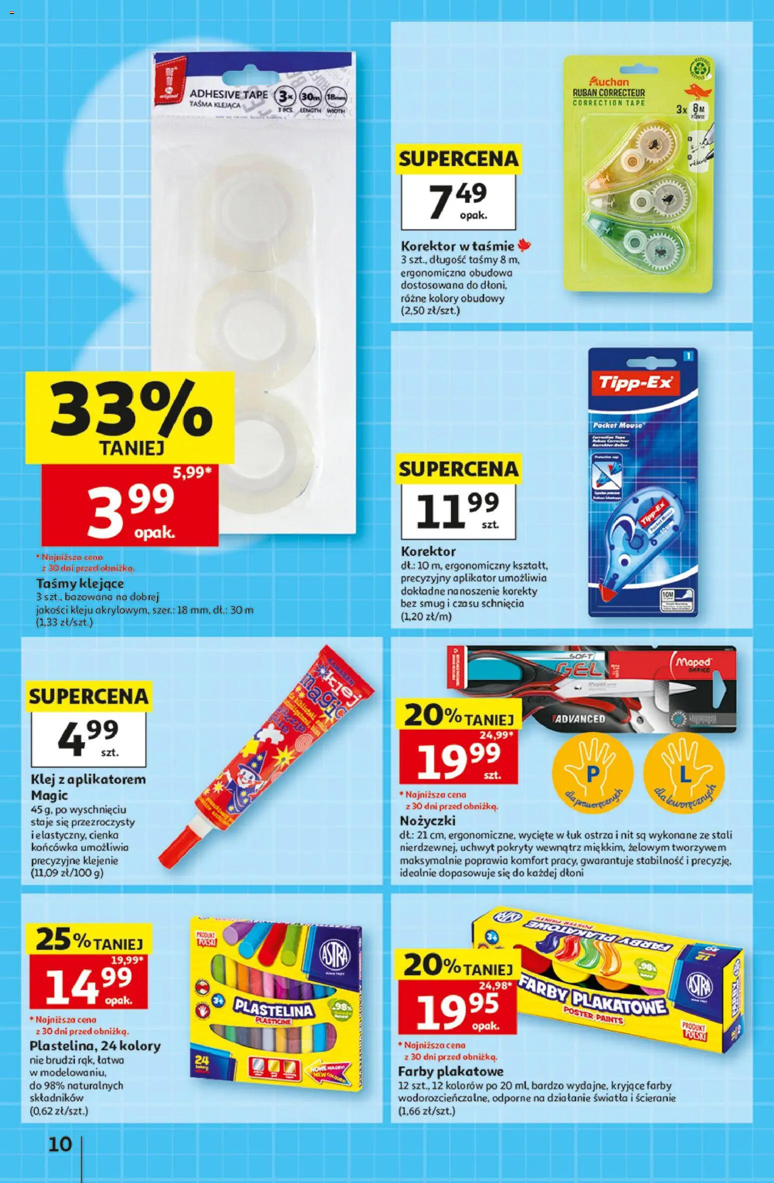 Auchan gazetka - 30 Lat Hipermarket od 03.09.2026 | Strona: 10 | Produkty: Plastelina, Korektor
