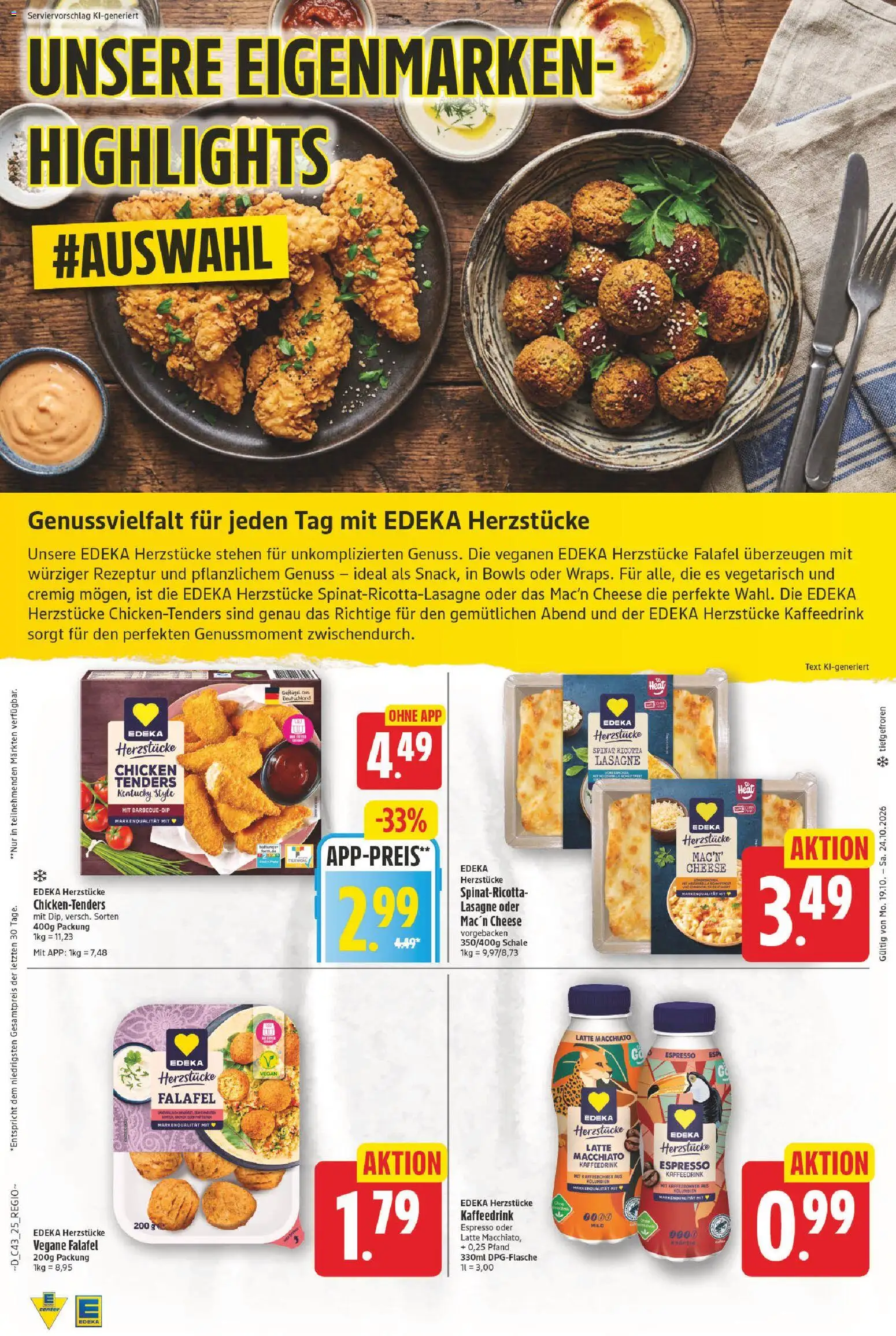 E center Prospekt – gültig ab 19.10.2026 | Seite: 25 | Produkte: Lasagne